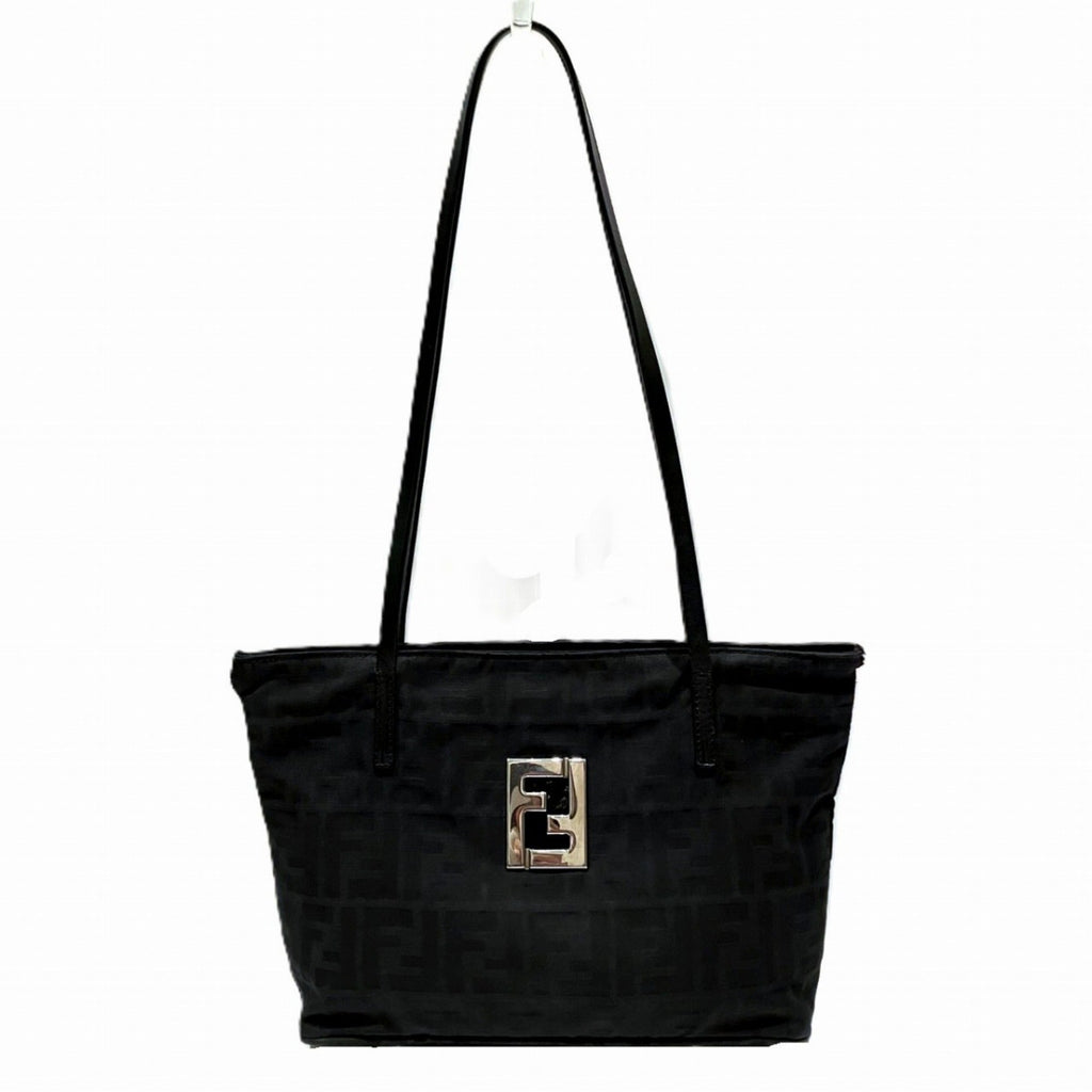 Fendi Black Zucca Canvas Tote Bag (Pre-Owned)