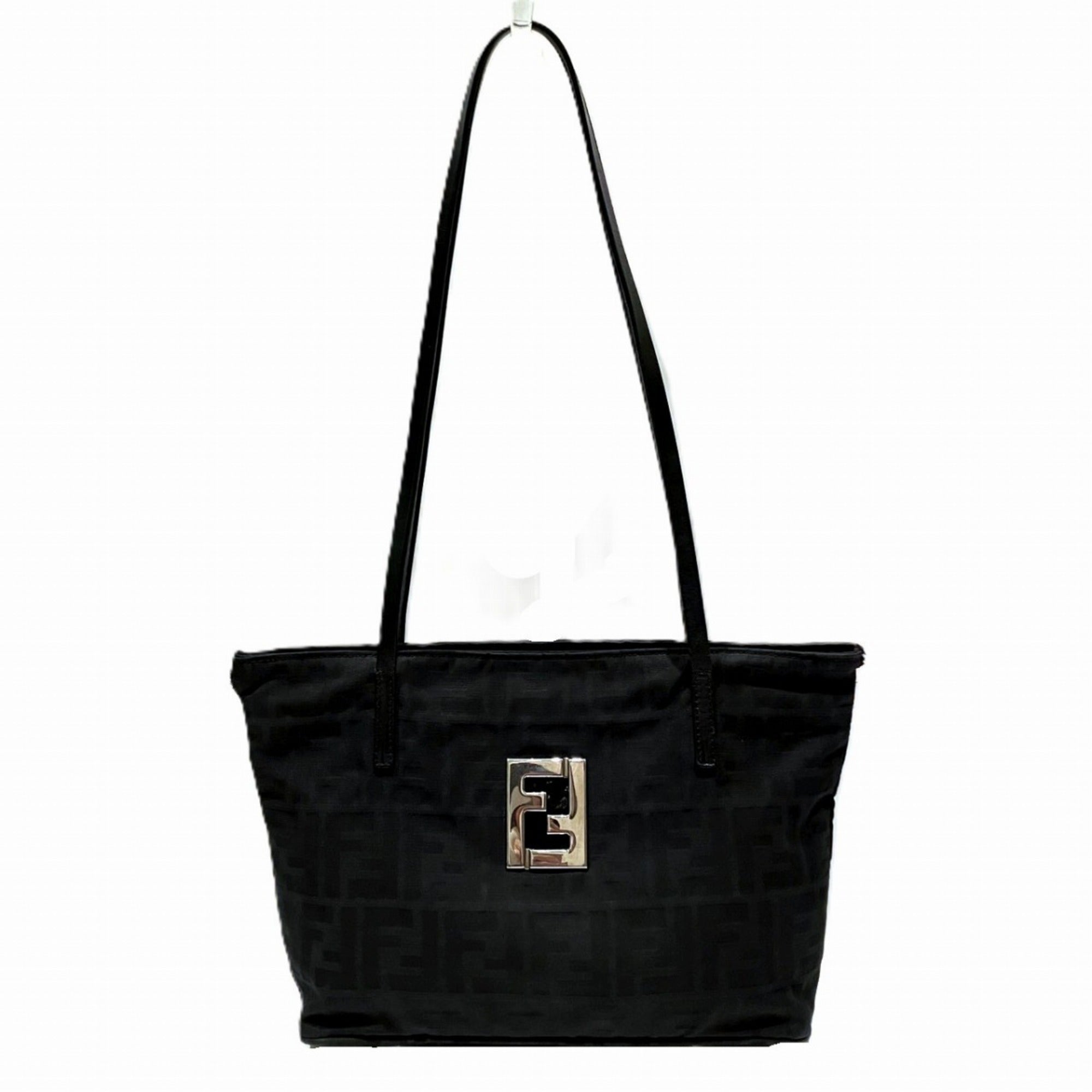 Fendi Black Zucca Canvas Tote Bag (Pre-Owned)