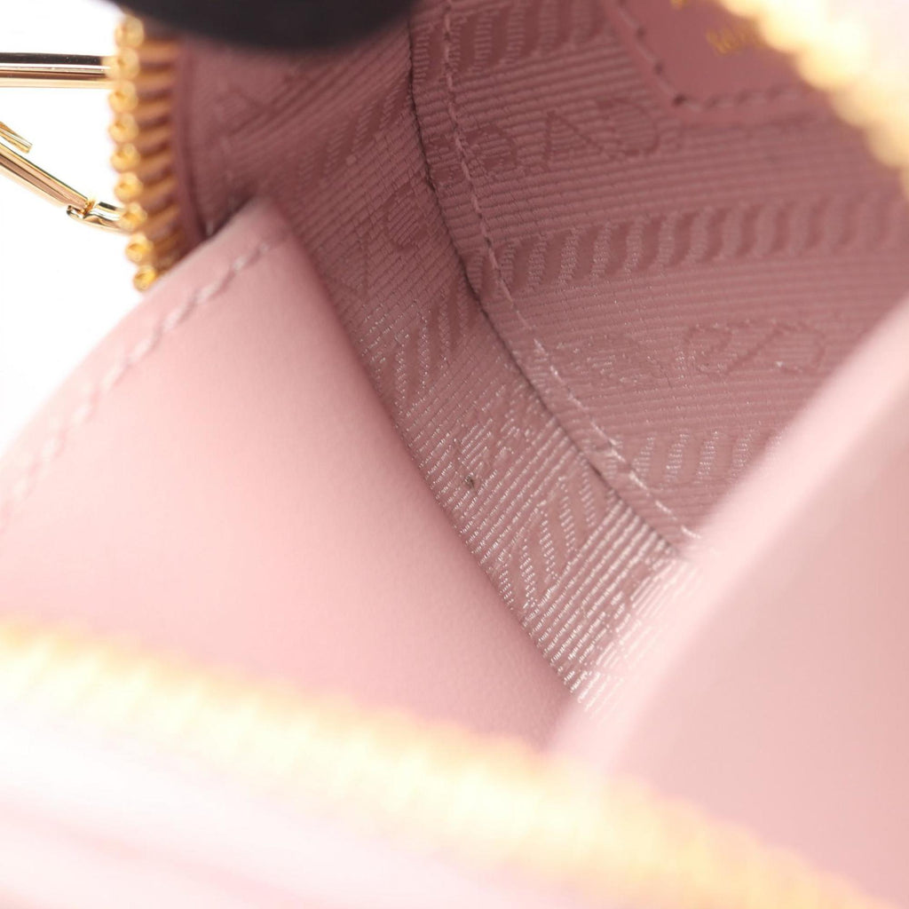 Prada Pink Saffiano Triangle Pouch Shoulder Bag (Pre-Owned)