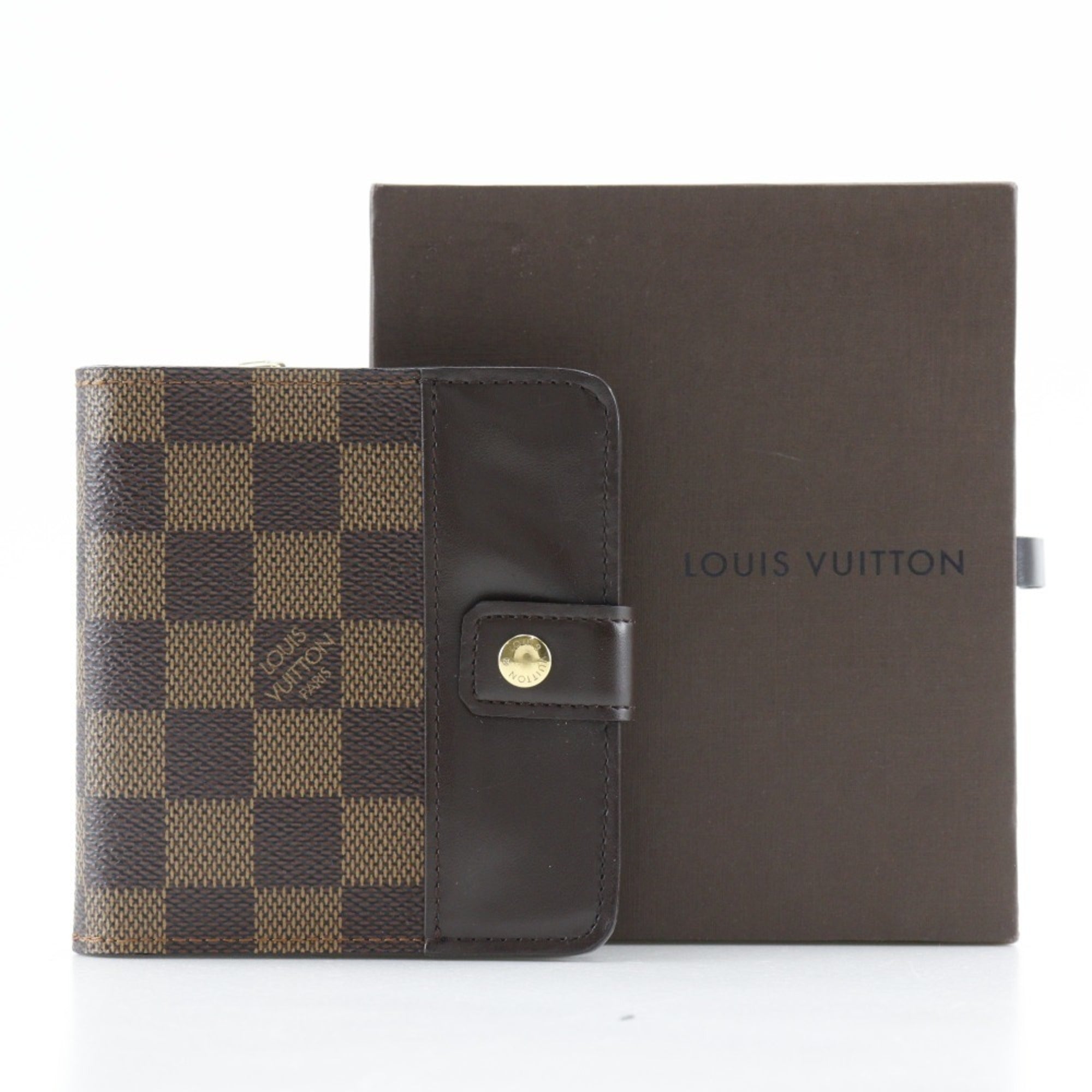 Louis Vuitton Brown Damier Canvas Wallet (Bi-Fold) (Pre-Owned)