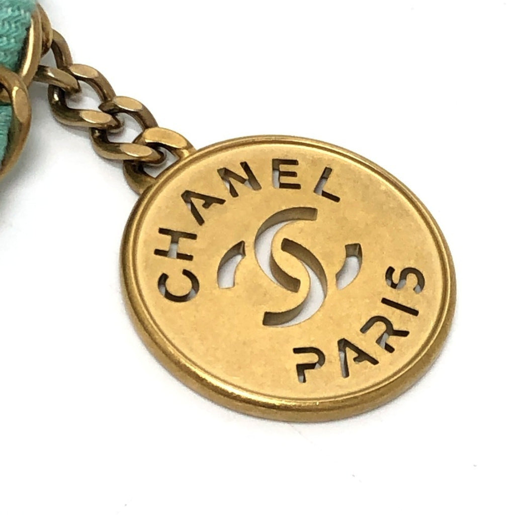 Chanel Matelasse Green Turquoise Denim Handbag Shoulder Bag (Pre-Owned)