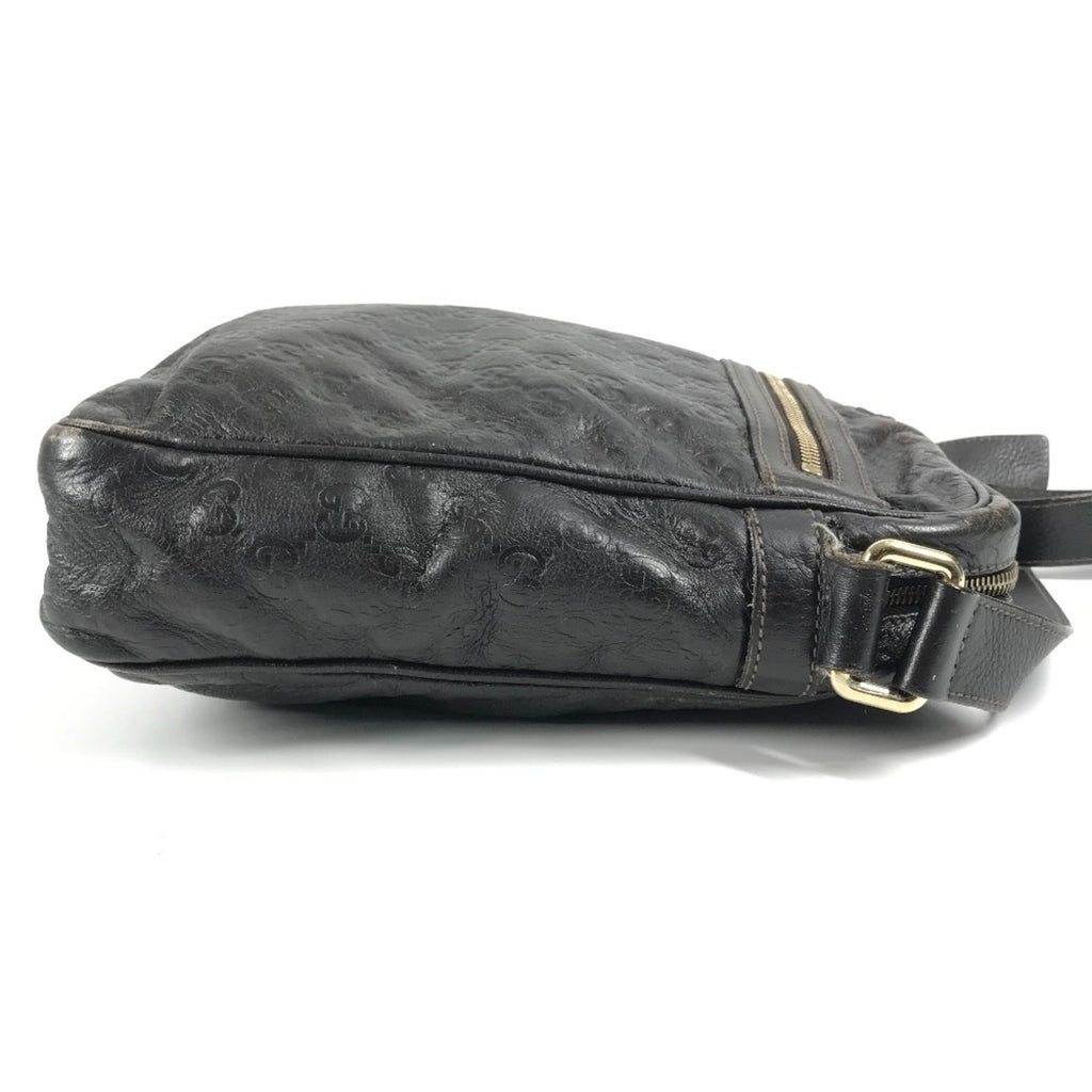 Gucci Brown Leather Pochette Shoulder Bag (Pre-Owned)