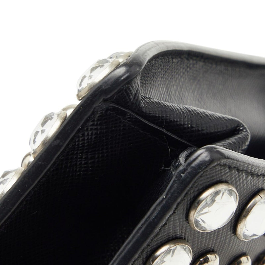 Prada Black Leather Handbag Shoulder Bag (Pre-Owned)