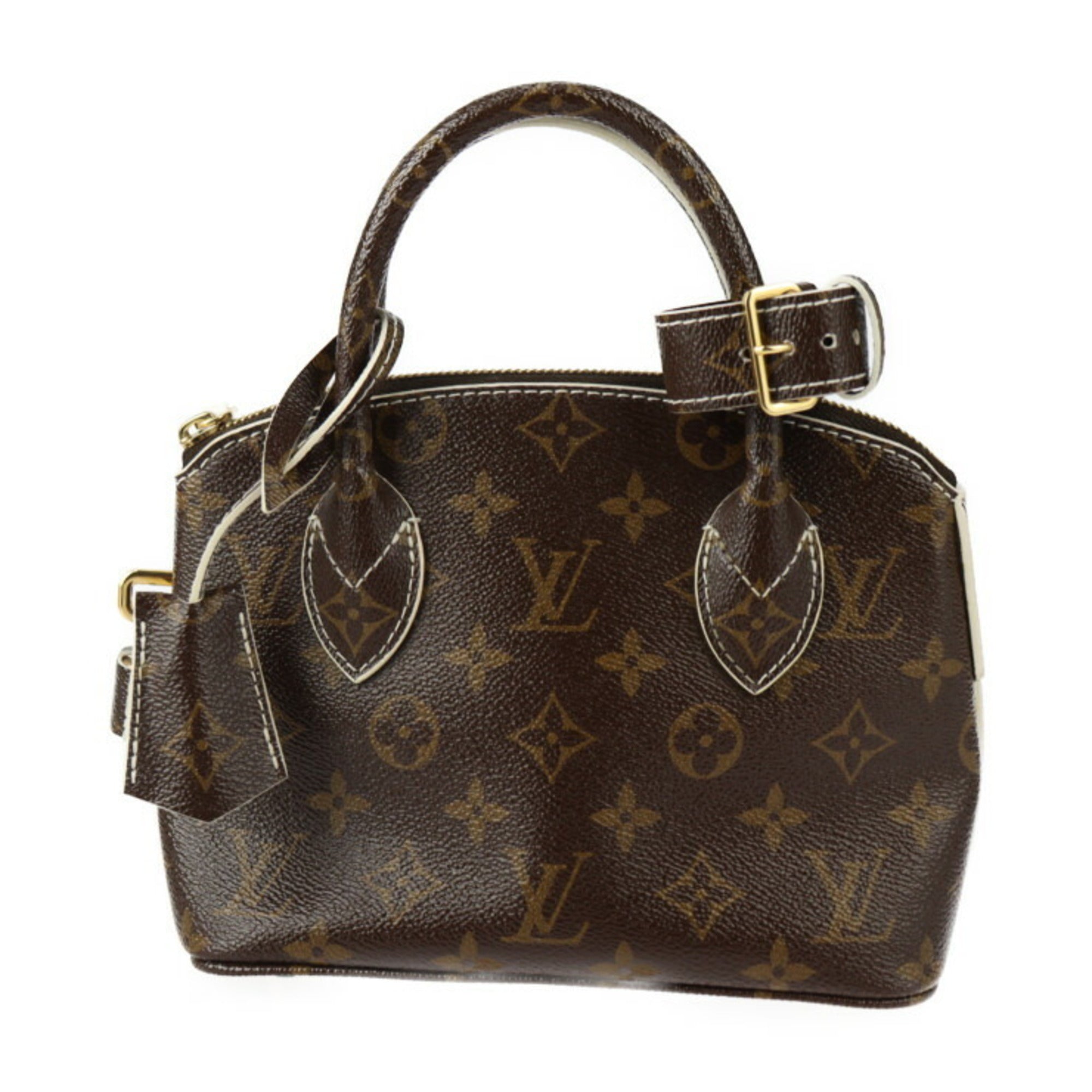 Louis Vuitton Brown Ivory Monogram Pvc Leather Handbag Tote Bag (Pre-Owned)