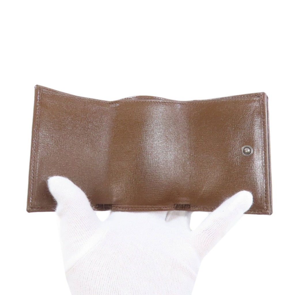 Gucci Brown Canvas Leather Wallet (Bi-Fold) (Pre-Owned)