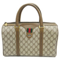 Gucci Beige Pvc Leather Boston Bag (Pre-Owned)