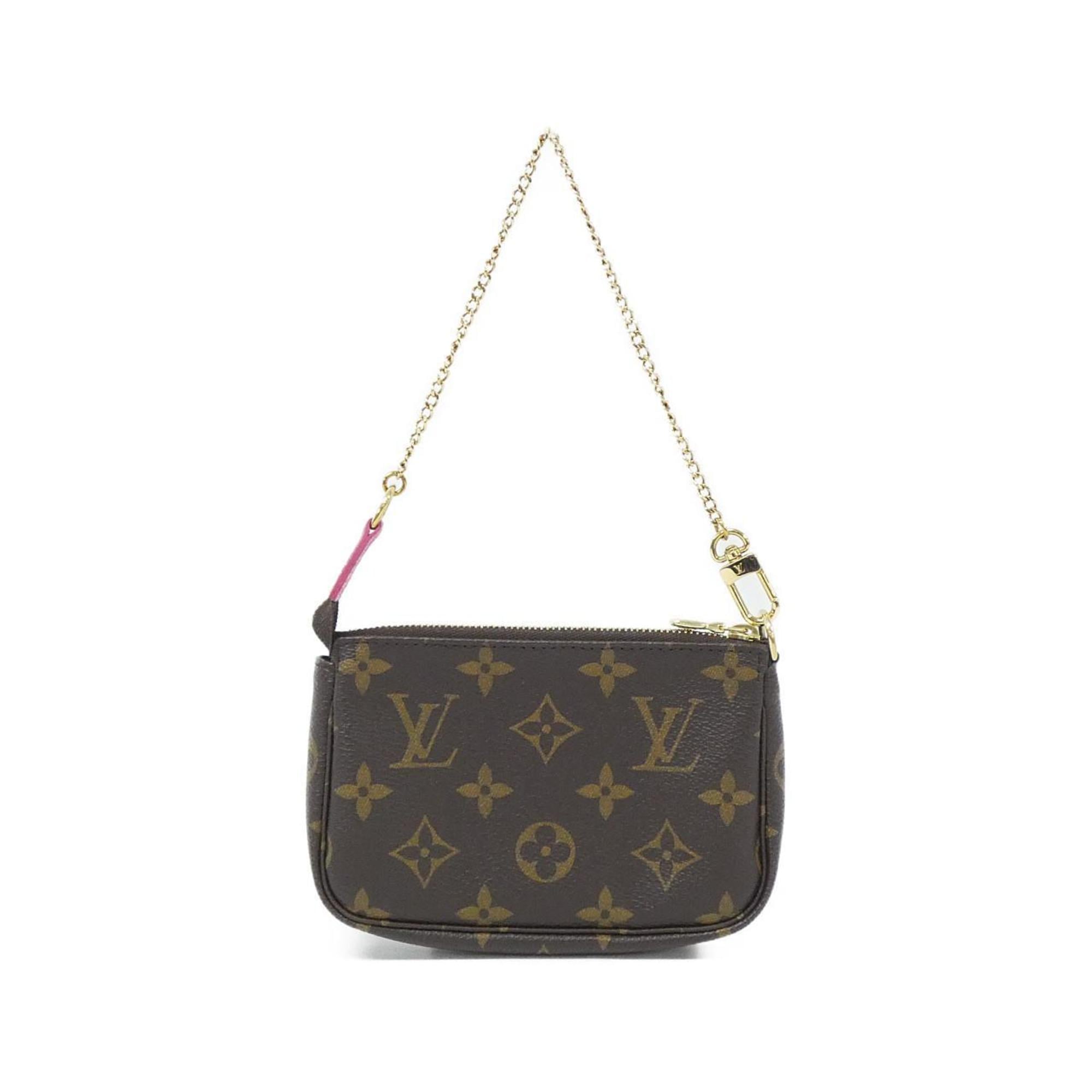 Louis Vuitton Marron Coated Canvas Pochette Pouch (Pre-Owned)