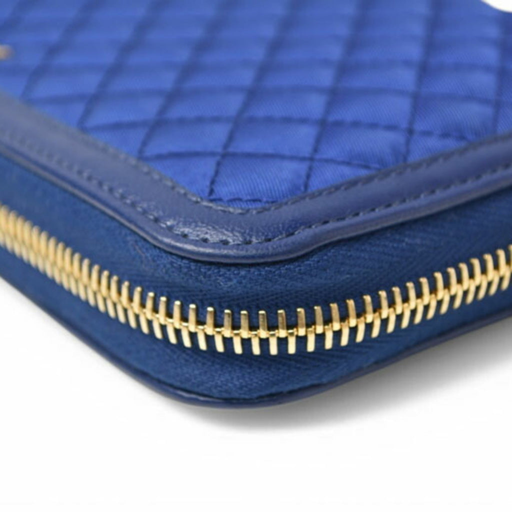 Prada Blue Bluette Tessuto Long Wallet (Bi-Fold) (Pre-Owned)