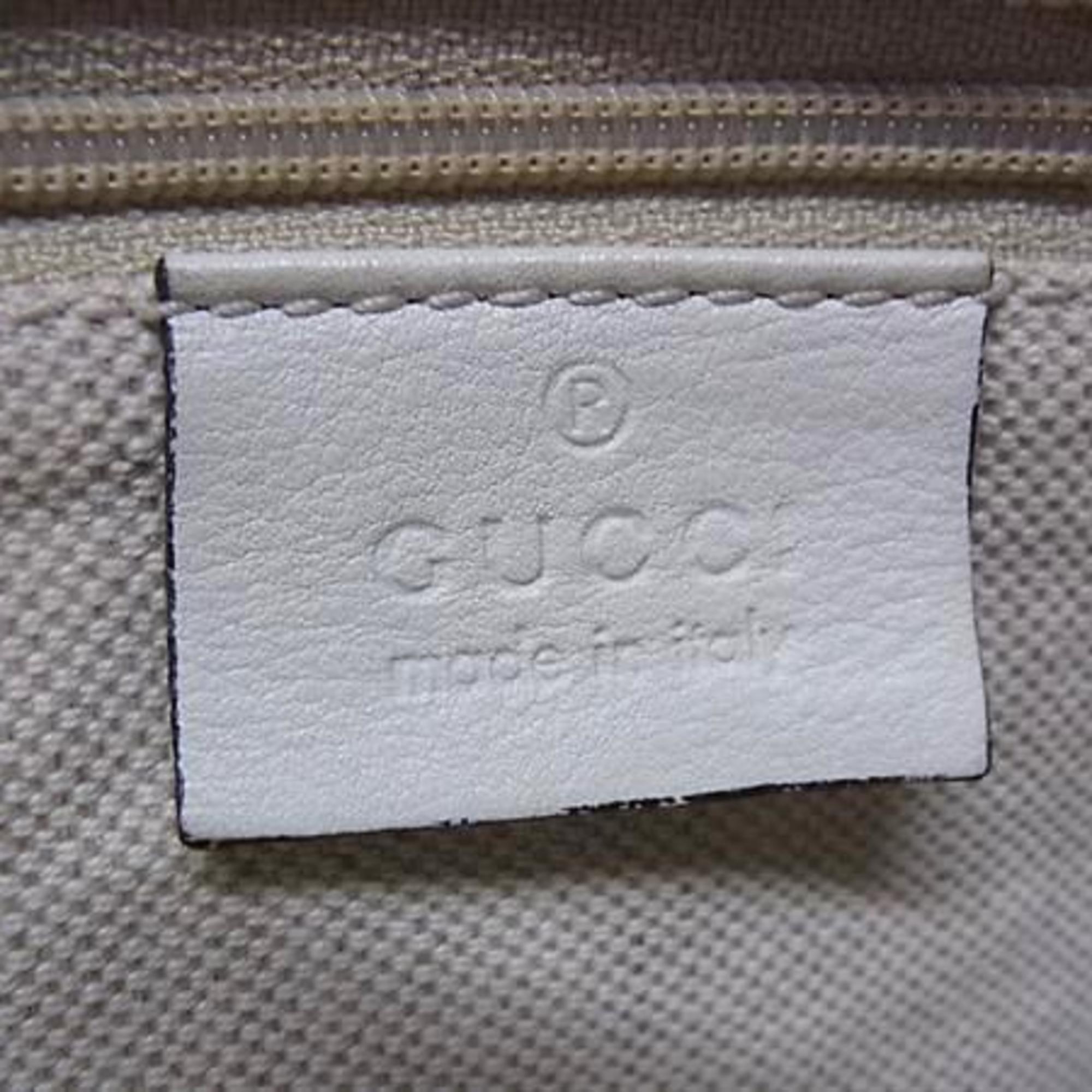 Gucci Ivory Straw Leather Handbag Shoulder Bag Tote Bag (Pre-Owned)