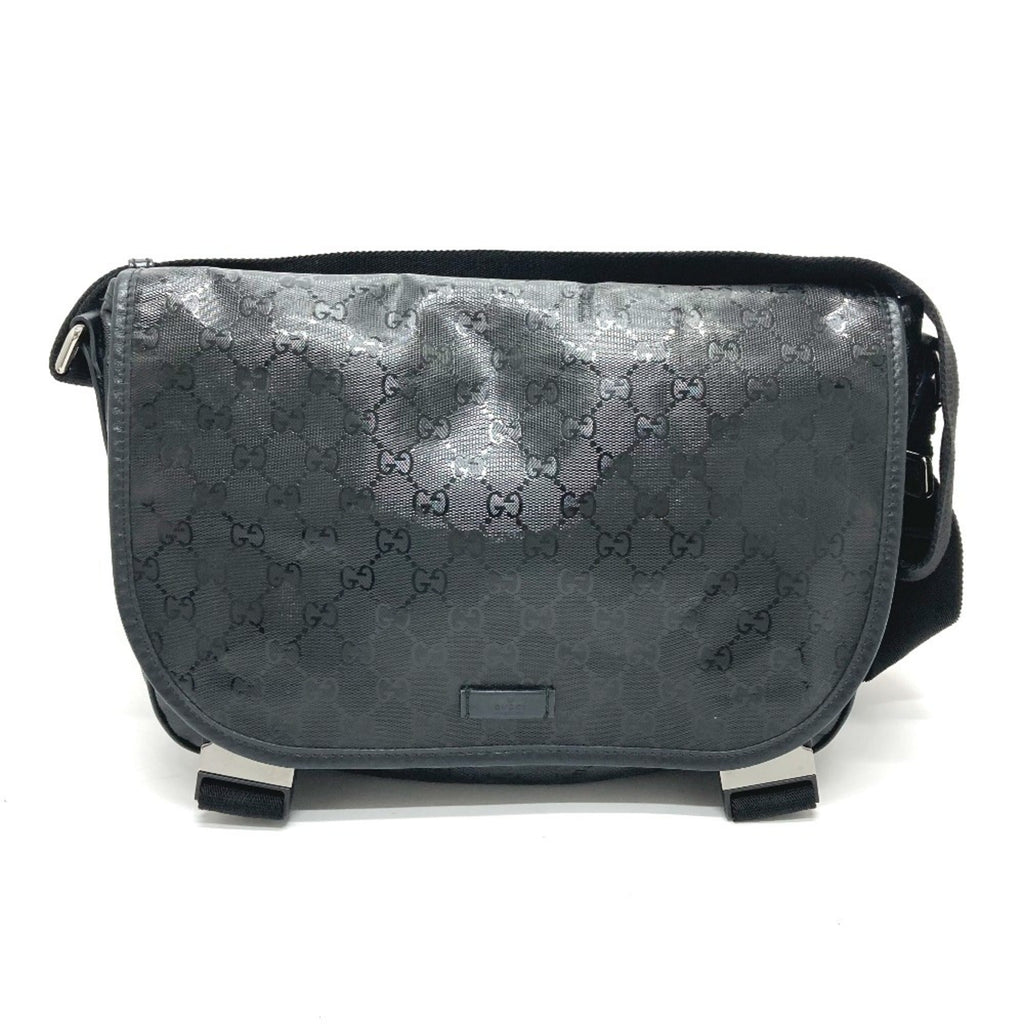 Gucci Black Gg Imprimé Messenger Bag Shoulder Bag (Pre-Owned)