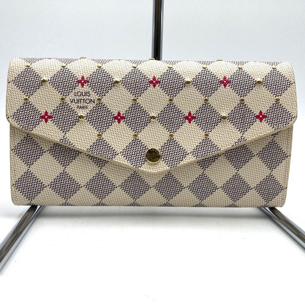 Louis Vuitton Damier Azur Beige Damier Azur Wallet (Bi-Fold) (Pre-Owned)