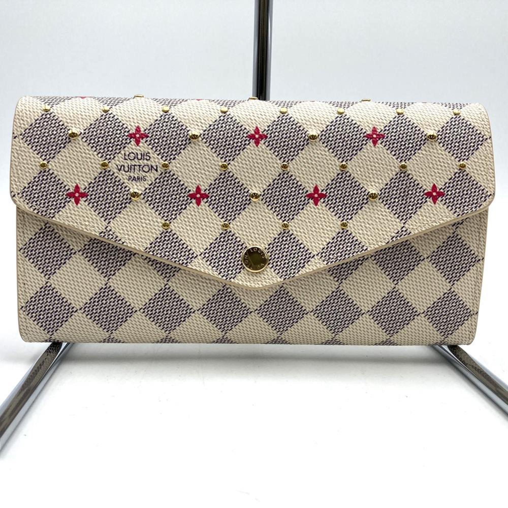 Louis Vuitton Damier Azur Beige Damier Azur Wallet (Bi-Fold) (Pre-Owned)