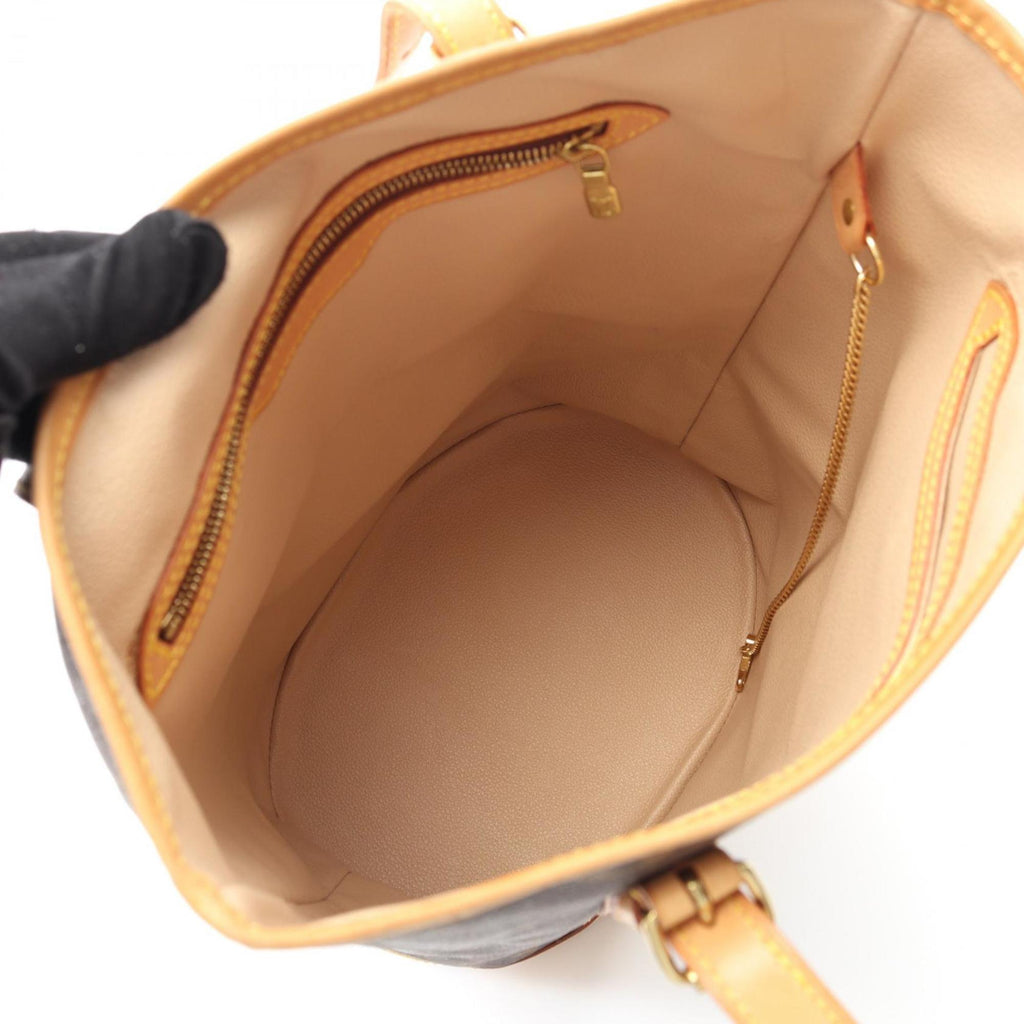 Louis Vuitton Brown Coated Canvas Leather Shoulder Bag (Pre-Owned)