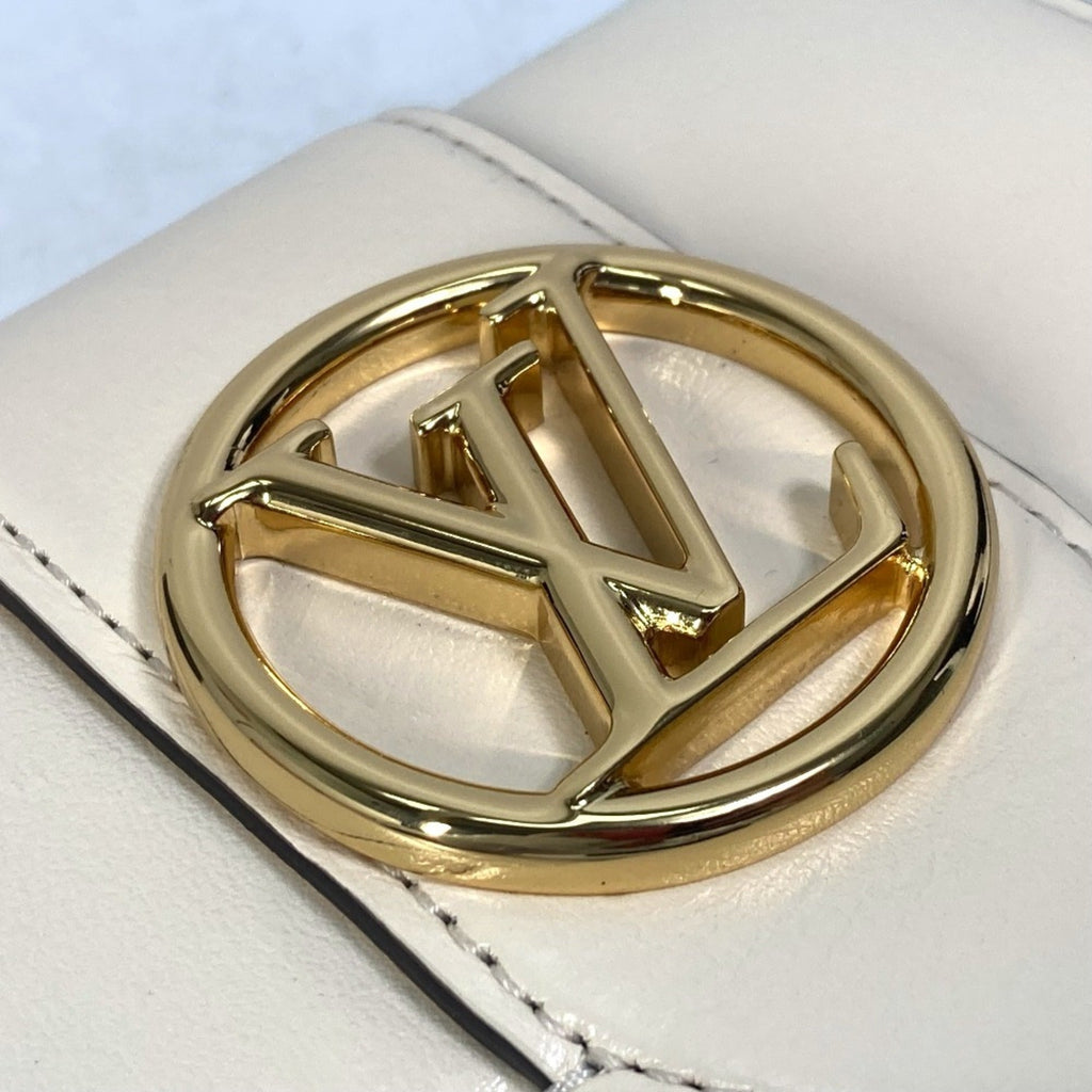 Louis Vuitton White Leather Wallet (Tri-Fold) (Pre-Owned)