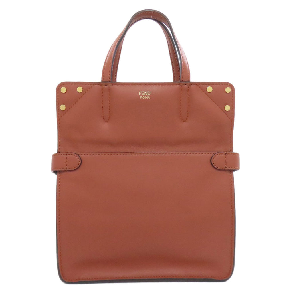 Fendi Brown Leather Shoulder Bag (Pre-Owned)