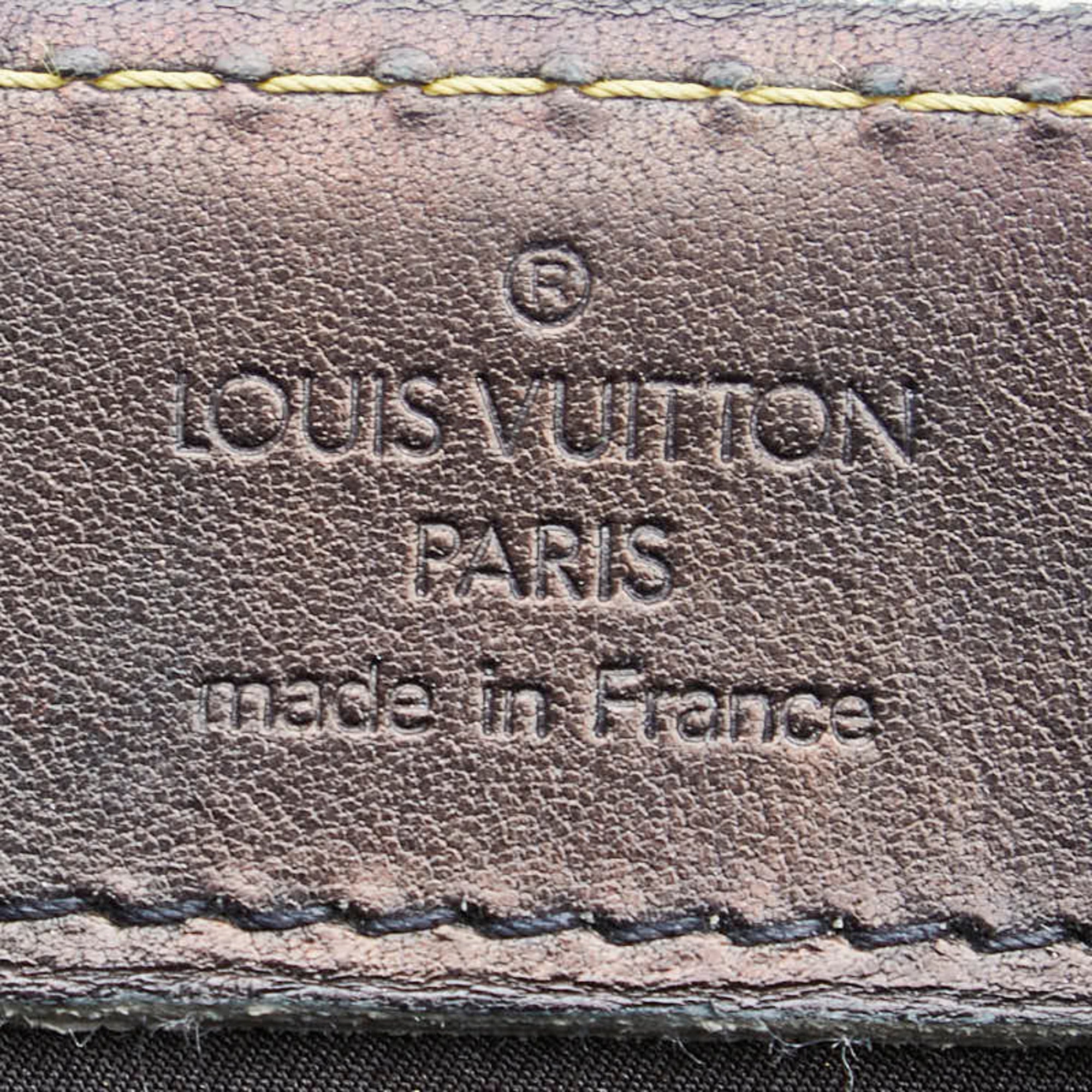 Louis Vuitton Black Noir Leather Handbag Tote Bag (Pre-Owned)