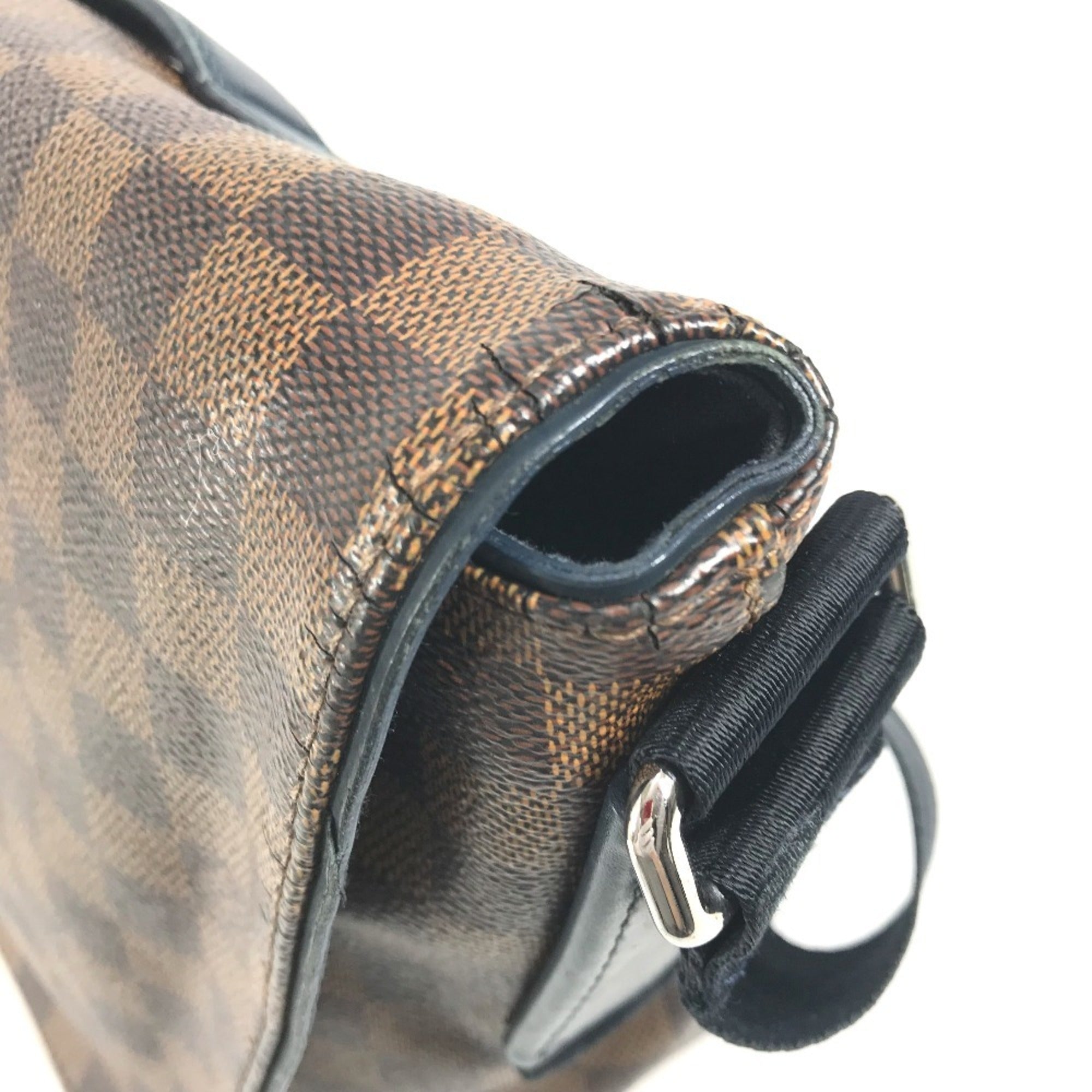 Louis Vuitton Brown Navy Damier Canvas Messenger Bag Shoulder Bag (Pre-Owned)