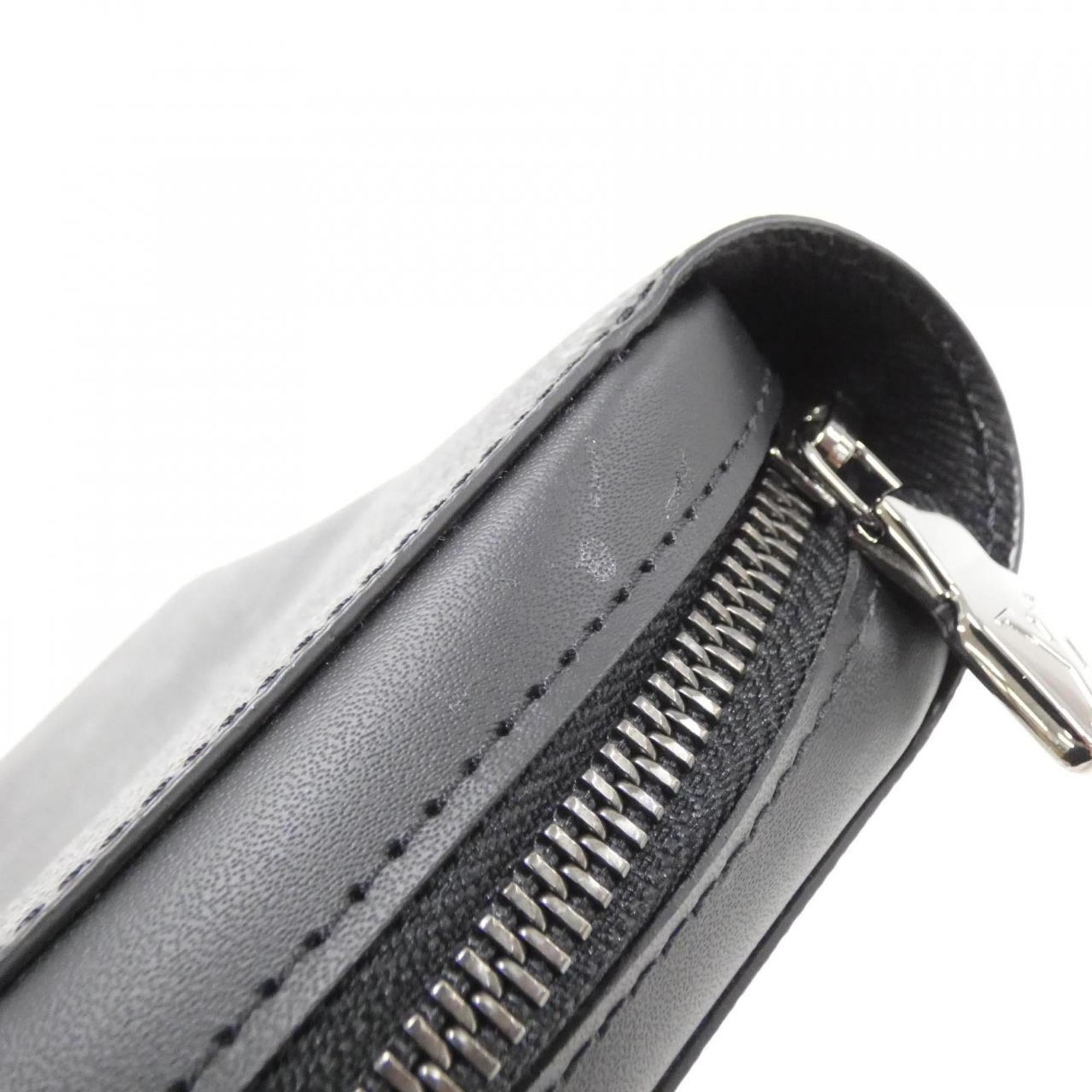 Louis Vuitton Black Coated Canvas Long Wallet (Bi-Fold) (Pre-Owned)