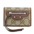 Gucci Brown Canvas Leather Wallet (Bi-Fold) (Pre-Owned)