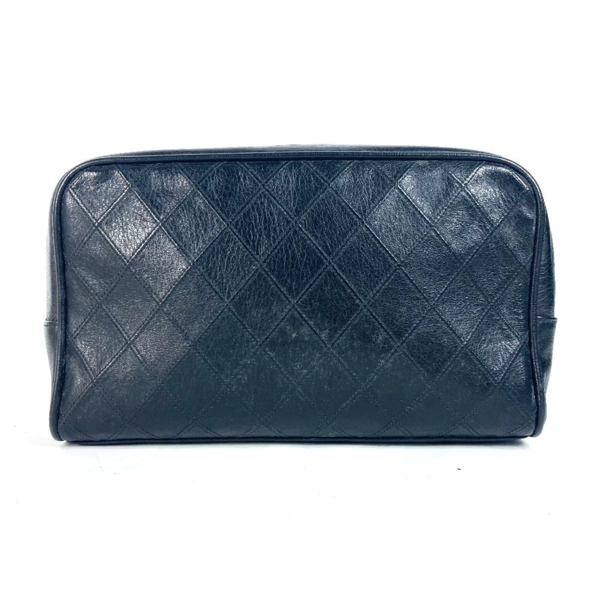 Chanel Black Leather Pouch (Pre-Owned)