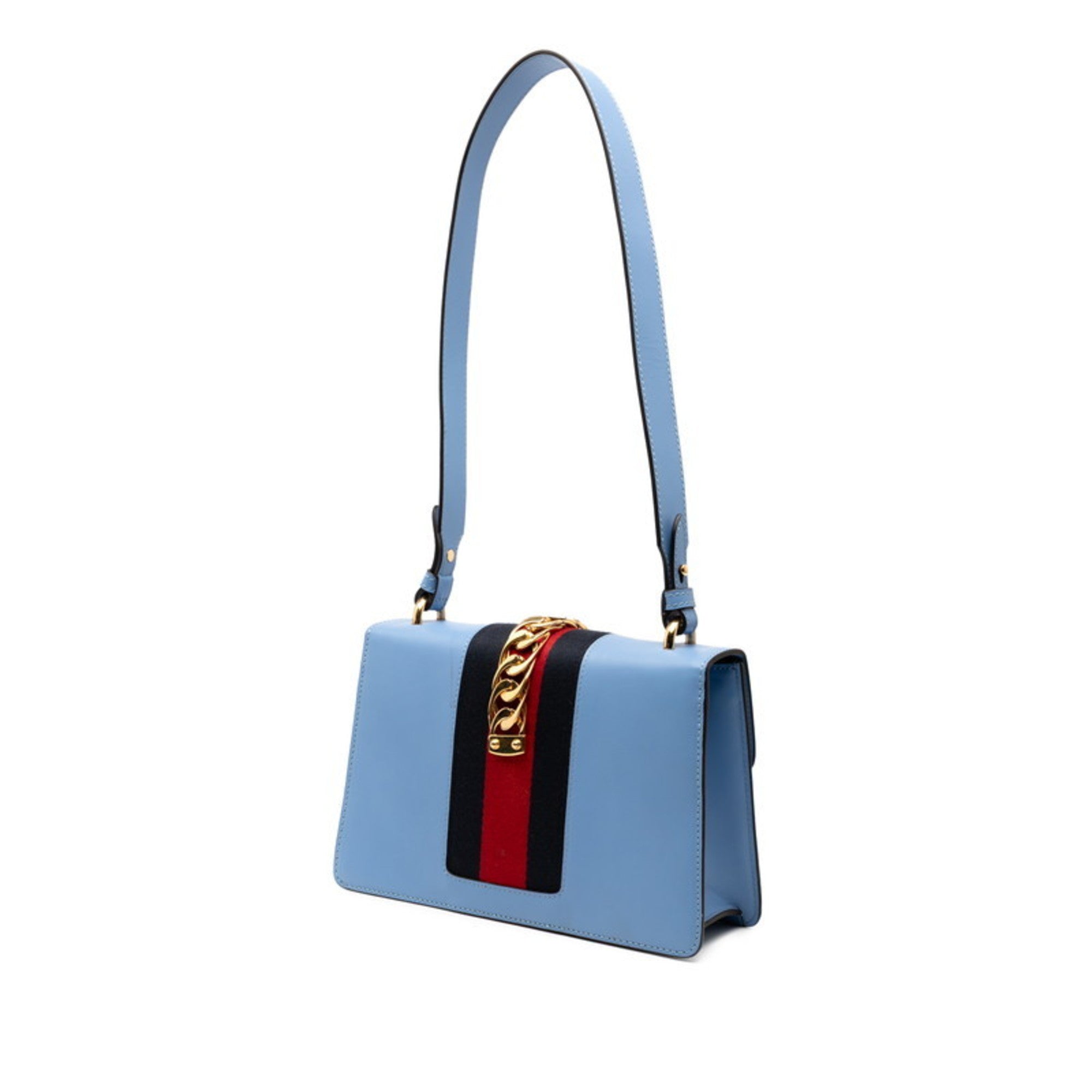 Gucci Blue Leather Shoulder Bag (Pre-Owned)