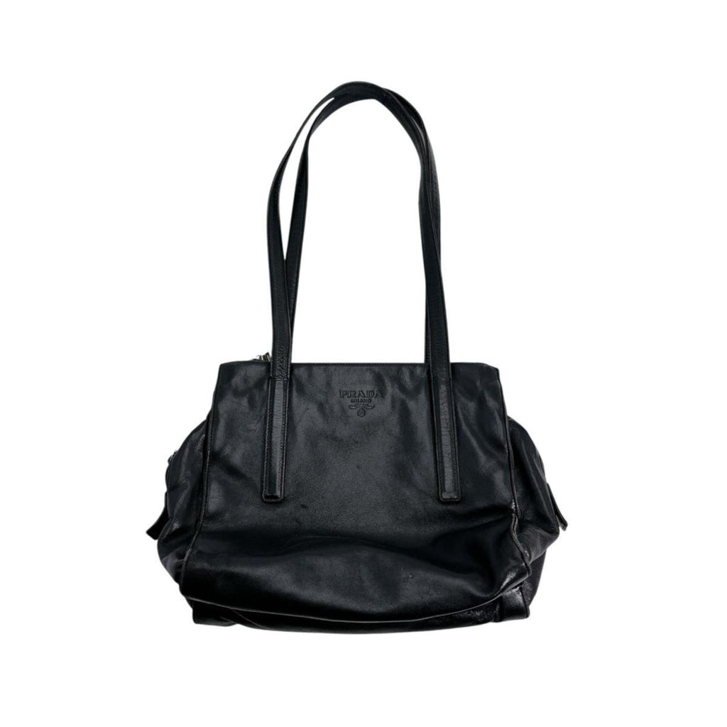 Prada Black Leather Tote Bag (Pre-Owned)