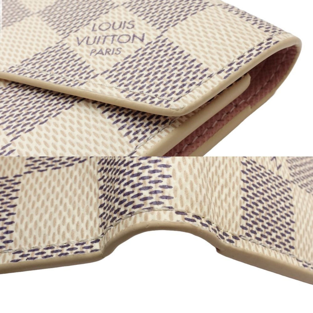 Louis Vuitton Damier Azur Rose Ballerine White Damier Azur Wallet (Tri-Fold) (Pre-Owned)