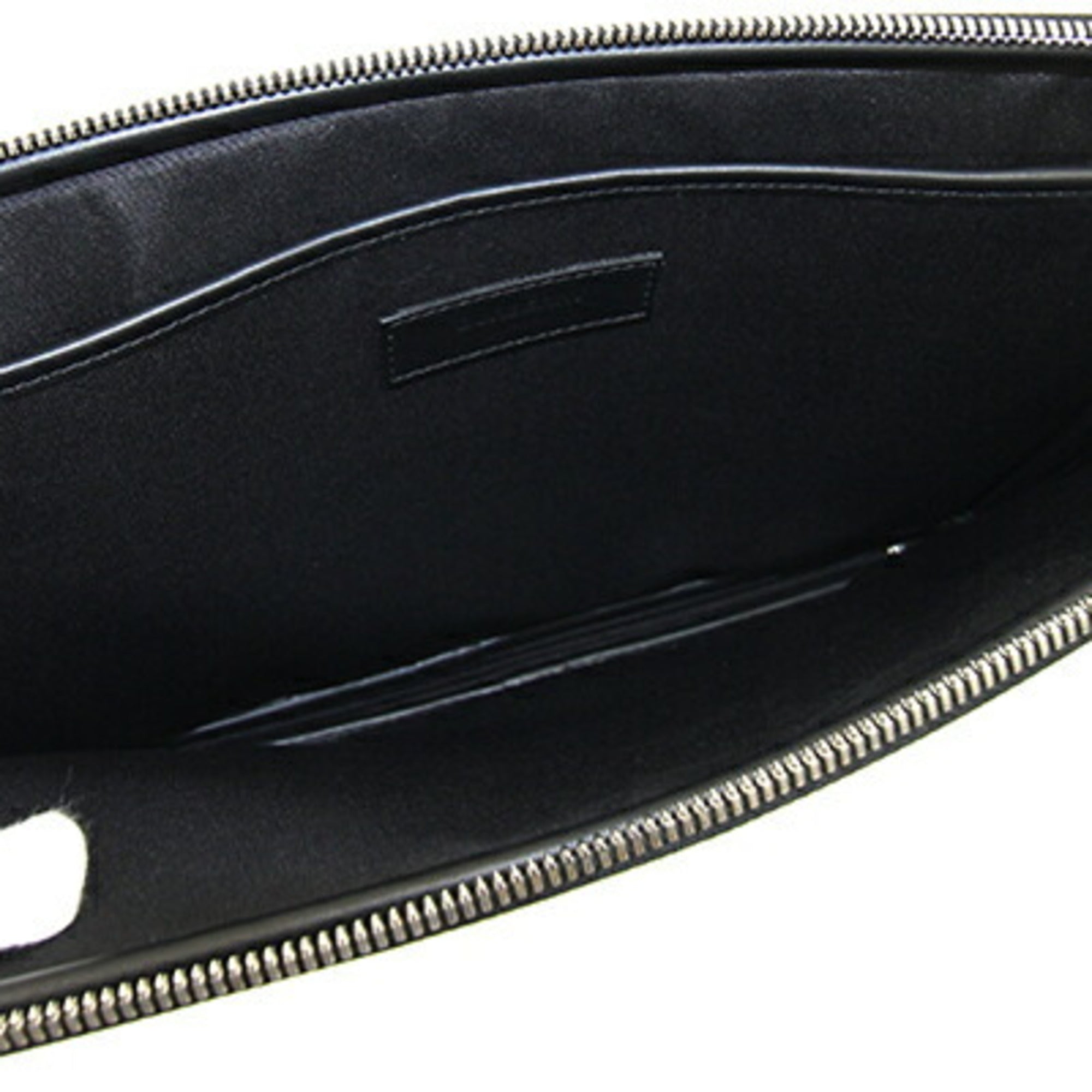 Burberry Black Leather Clutch Bag Document Case (Pre-Owned)