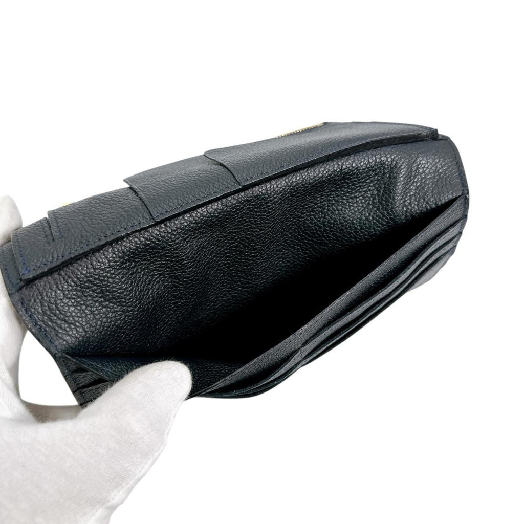 Louis Vuitton Infini Navy Monogram Empreinte Long Wallet (Tri-Fold) (Pre-Owned)