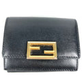 Fendi Black Leather Wallet (Tri-Fold) (Pre-Owned)