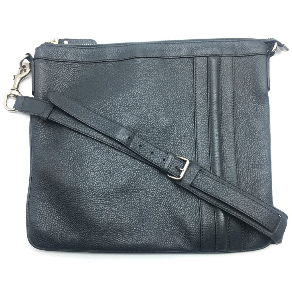 Gucci Dark Gray Leather Shoulder Bag (Pre-Owned)