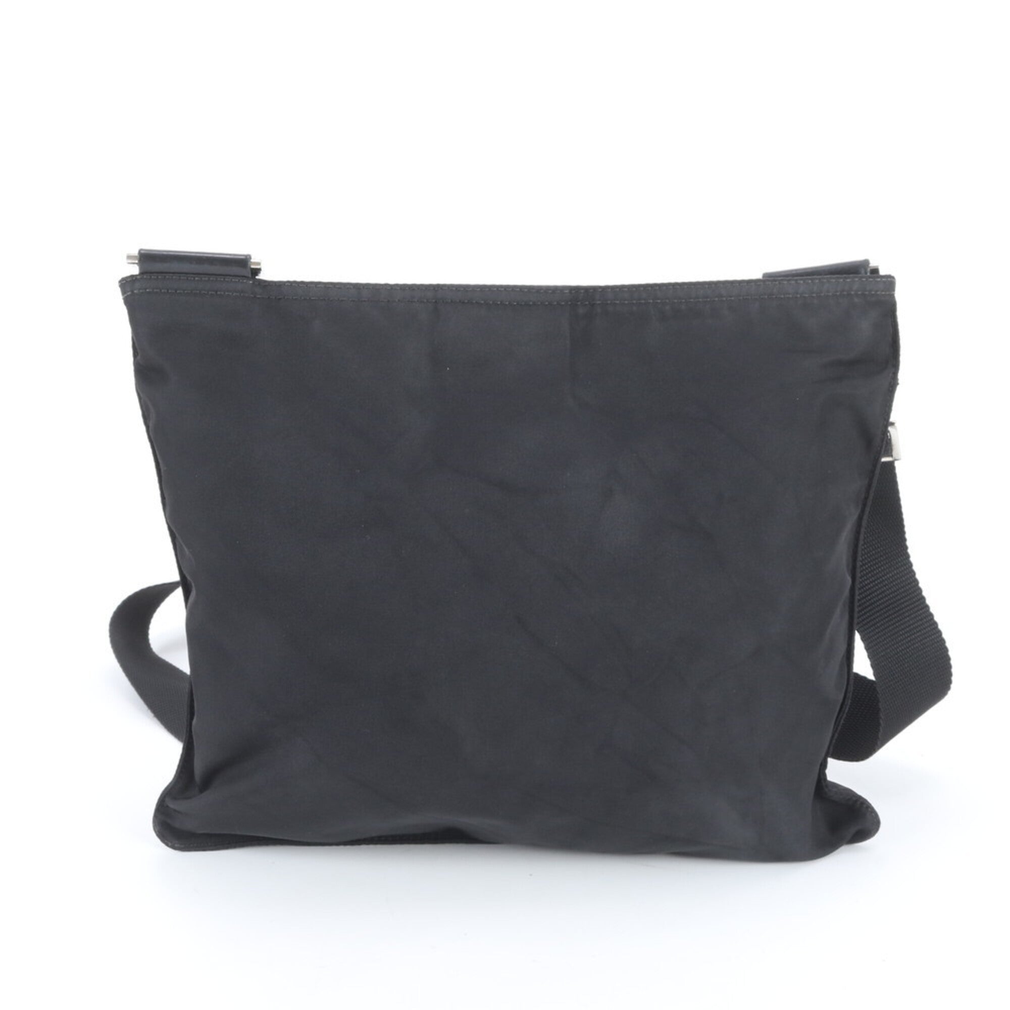 Prada Black Nylon Leather Shoulder Bag (Pre-Owned)