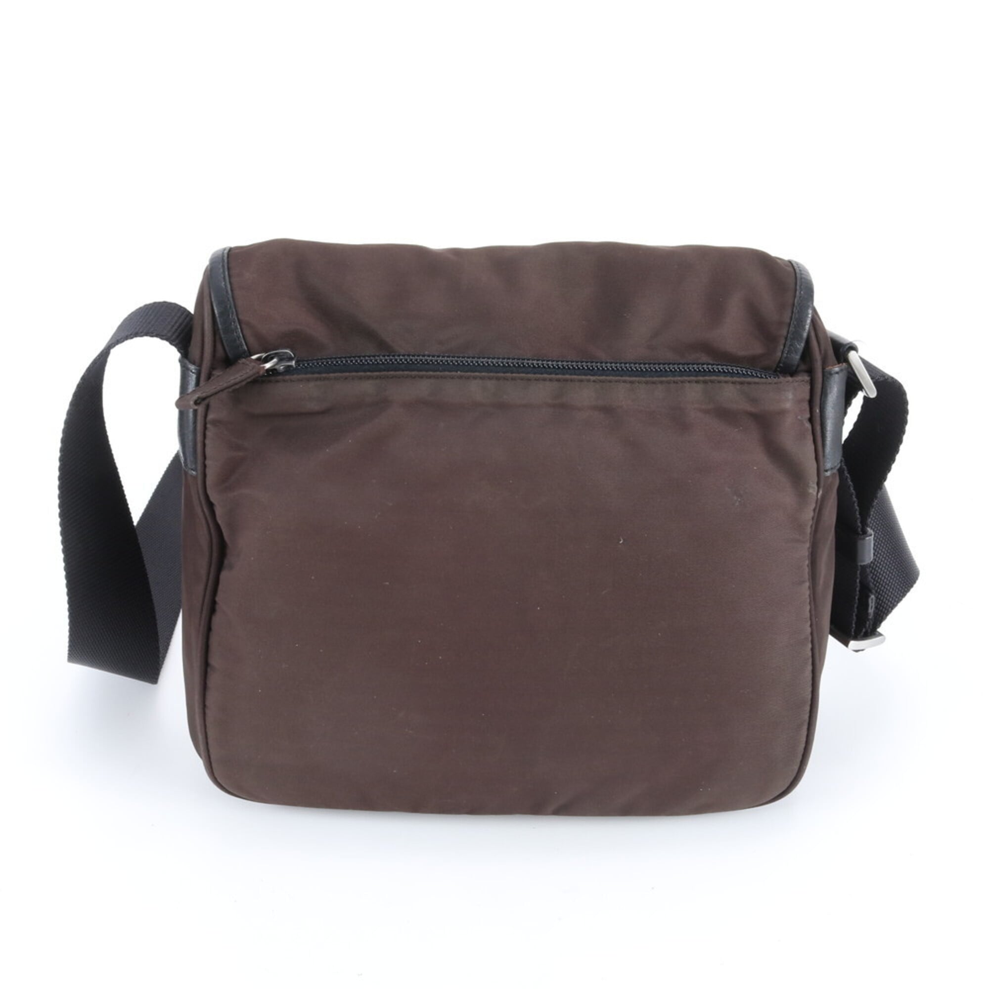 Prada Brown Nylon Tessuto Shoulder Bag (Pre-Owned)