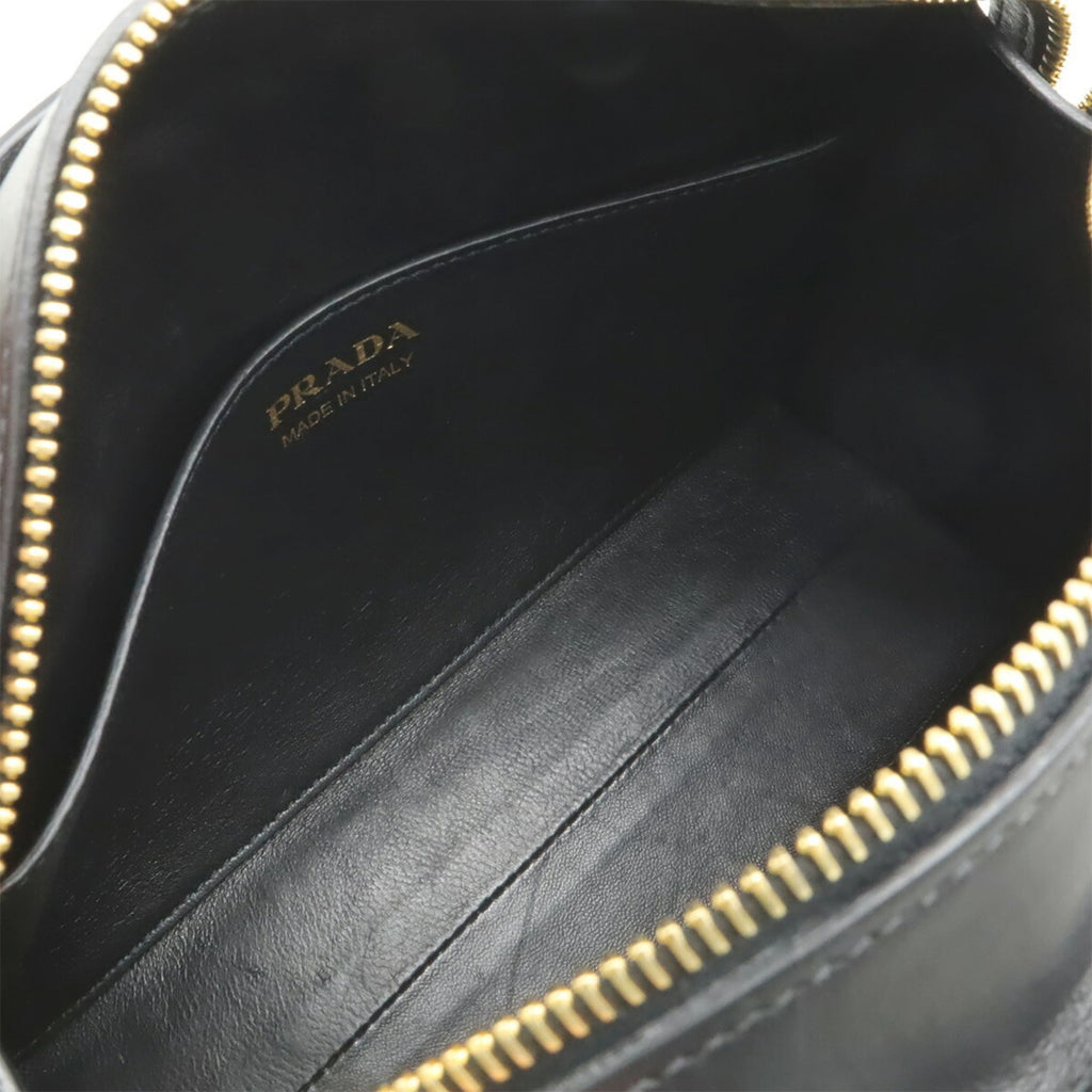 Prada Black Nero Leather Shoulder Bag (Pre-Owned)