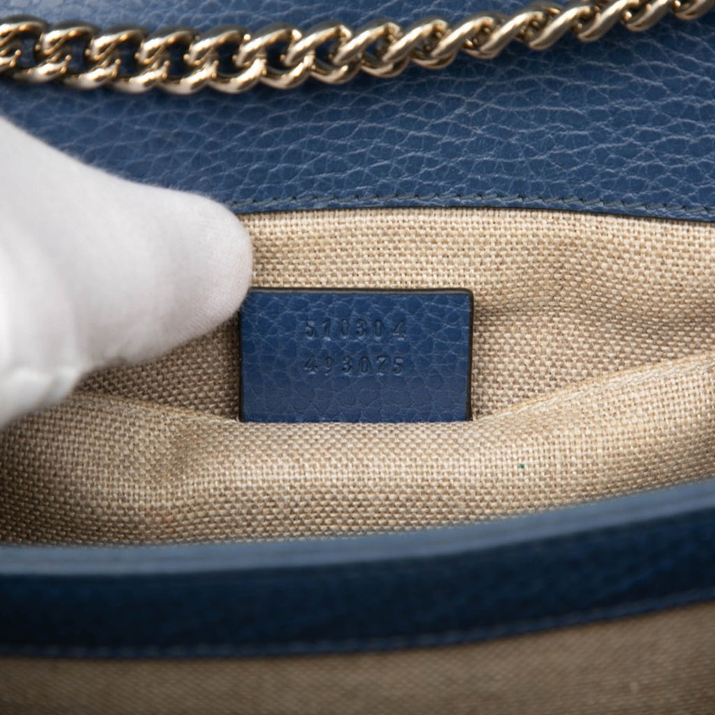 Gucci Blue Leather Shoulder Bag (Pre-Owned)