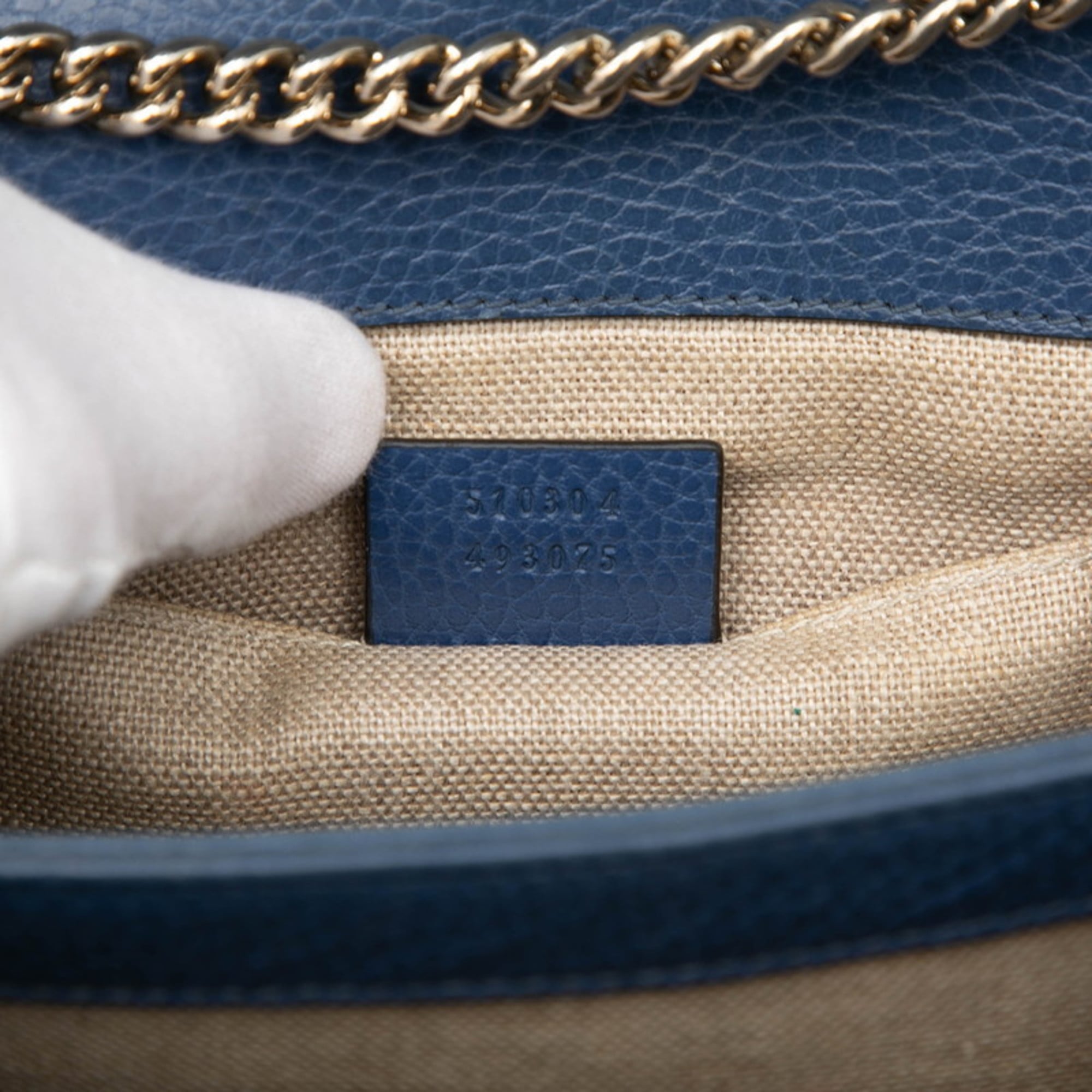 Gucci Blue Leather Shoulder Bag (Pre-Owned)
