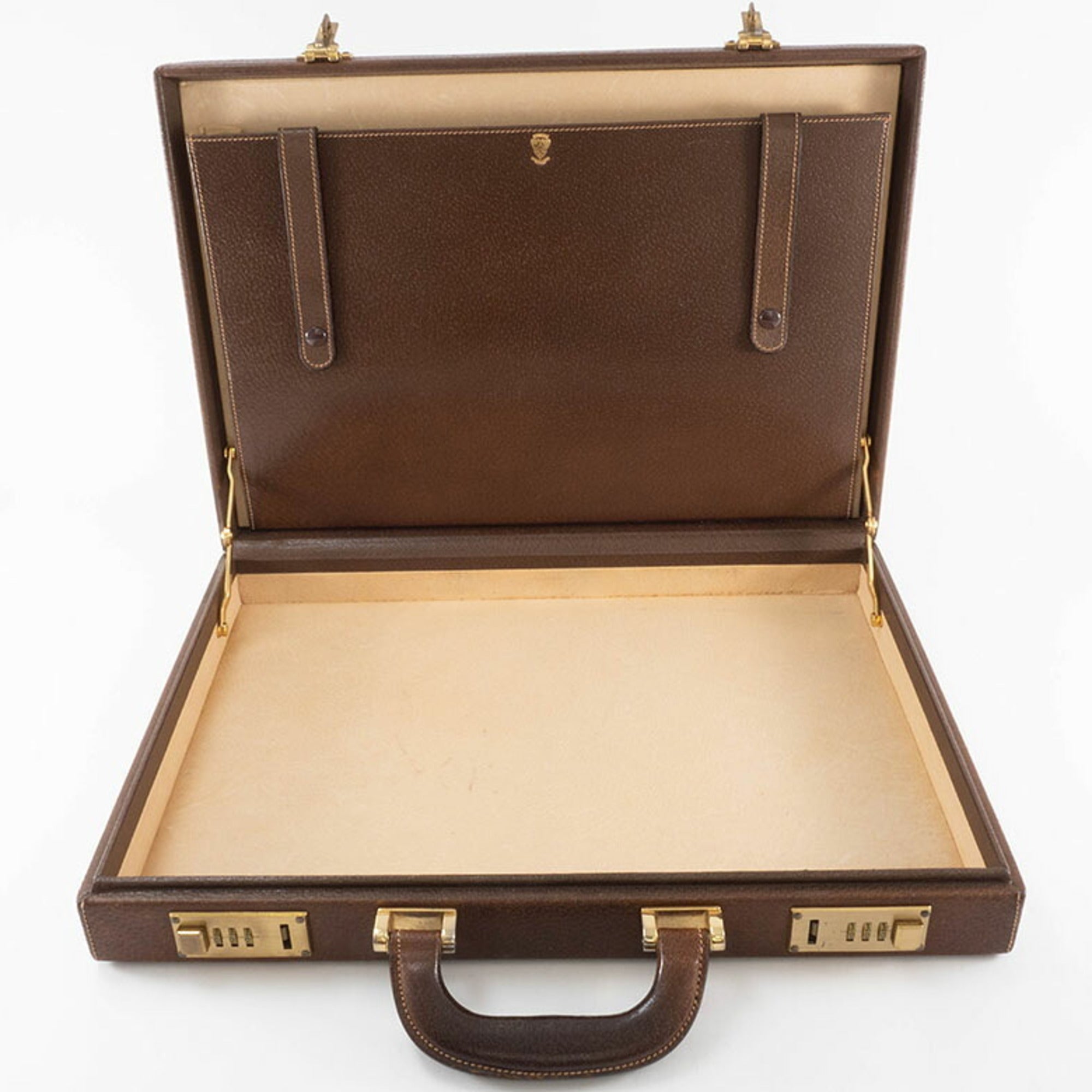 Gucci Brown Leather Attaché Case (Pre-Owned)