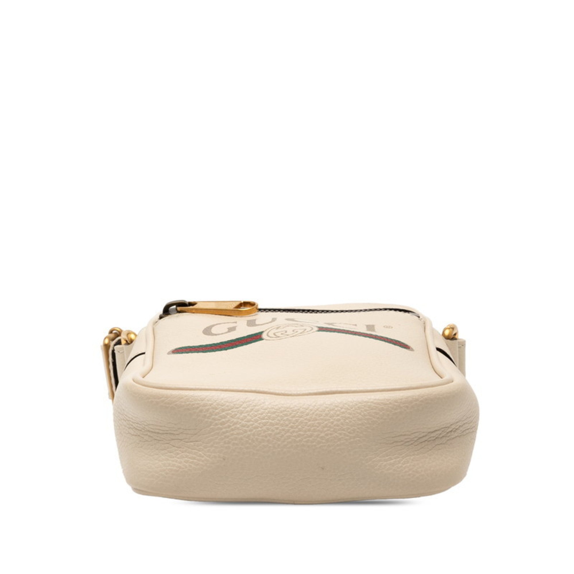 Gucci Ivory Leather Shoulder Bag (Pre-Owned)