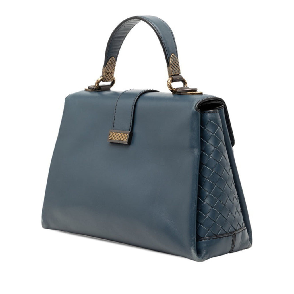 Bottega Veneta Blue Handbag Shoulder Bag (Pre-Owned)