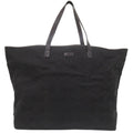 Gucci Black Canvas Leather Tote Bag (Pre-Owned)
