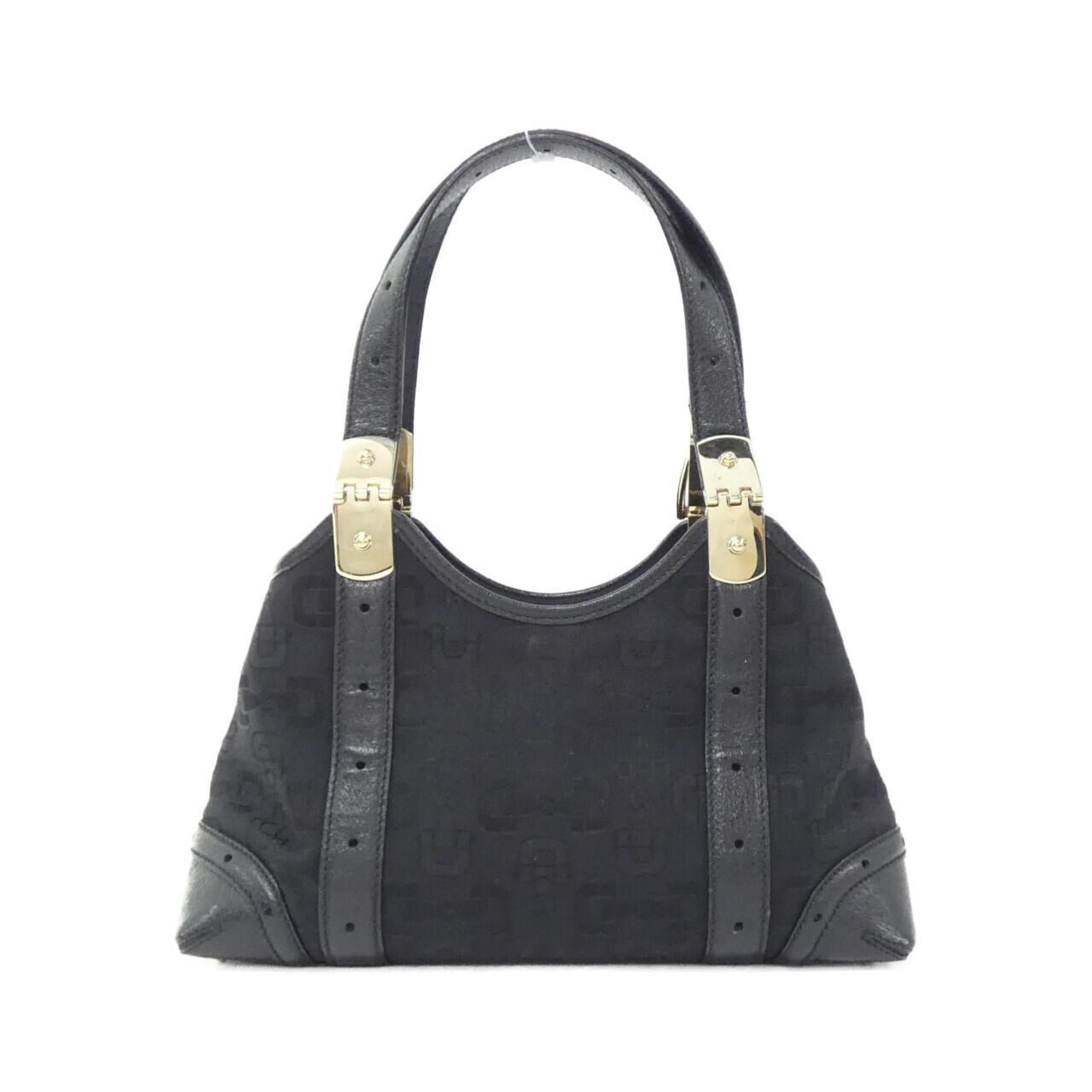 Gucci Black Canvas Shoulder Bag (Pre-Owned)