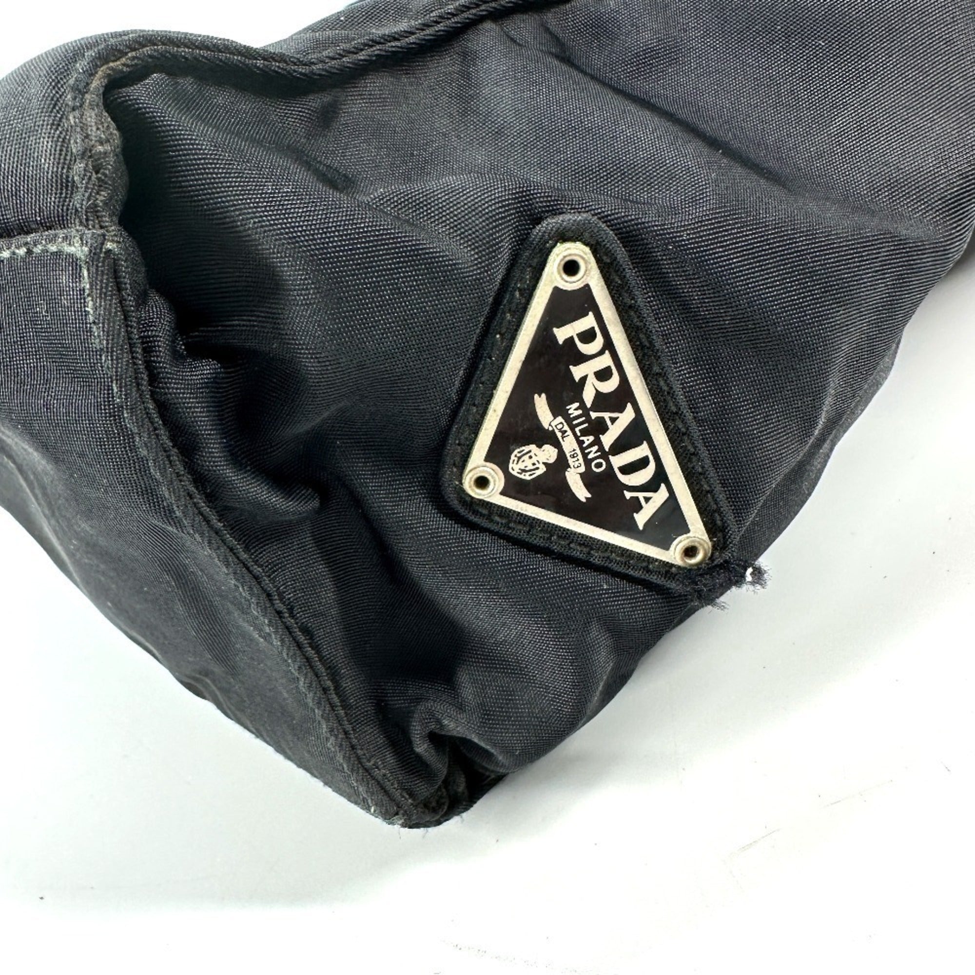 Prada Black Nylon Handbag Tote Bag (Pre-Owned)