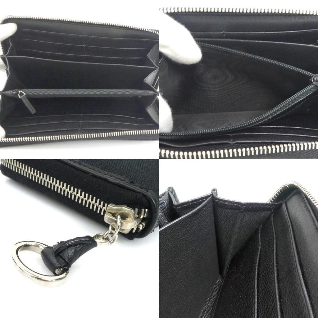 Gucci Black Gg Canvas Long Wallet (Bi-Fold) (Pre-Owned)