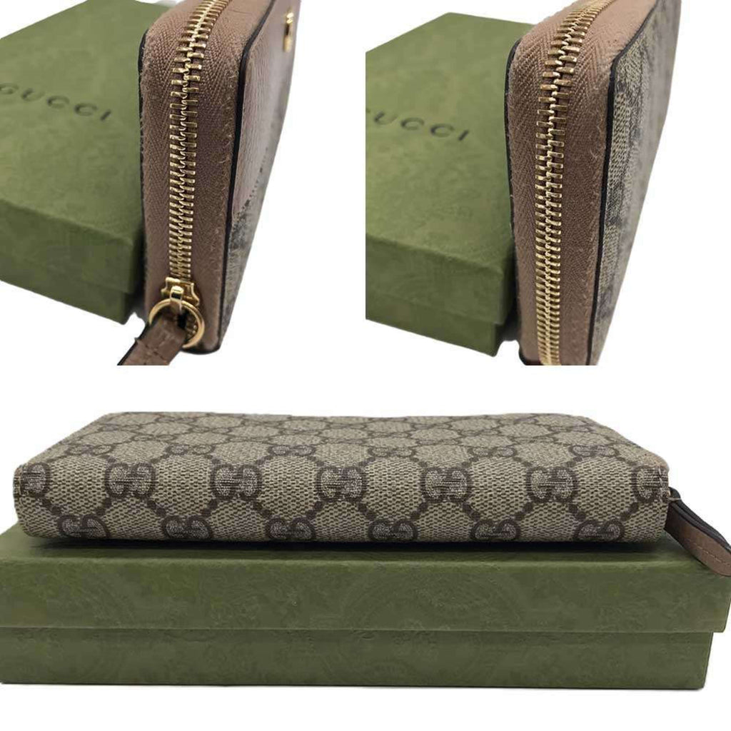 Gucci Beige Gg Supreme Long Wallet (Bi-Fold) (Pre-Owned)