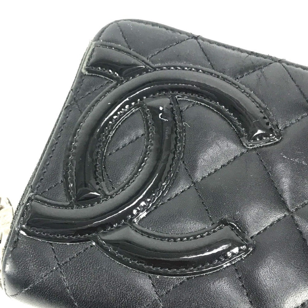 Chanel Cambon Black Leather Long Wallet (Bi-Fold) (Pre-Owned)