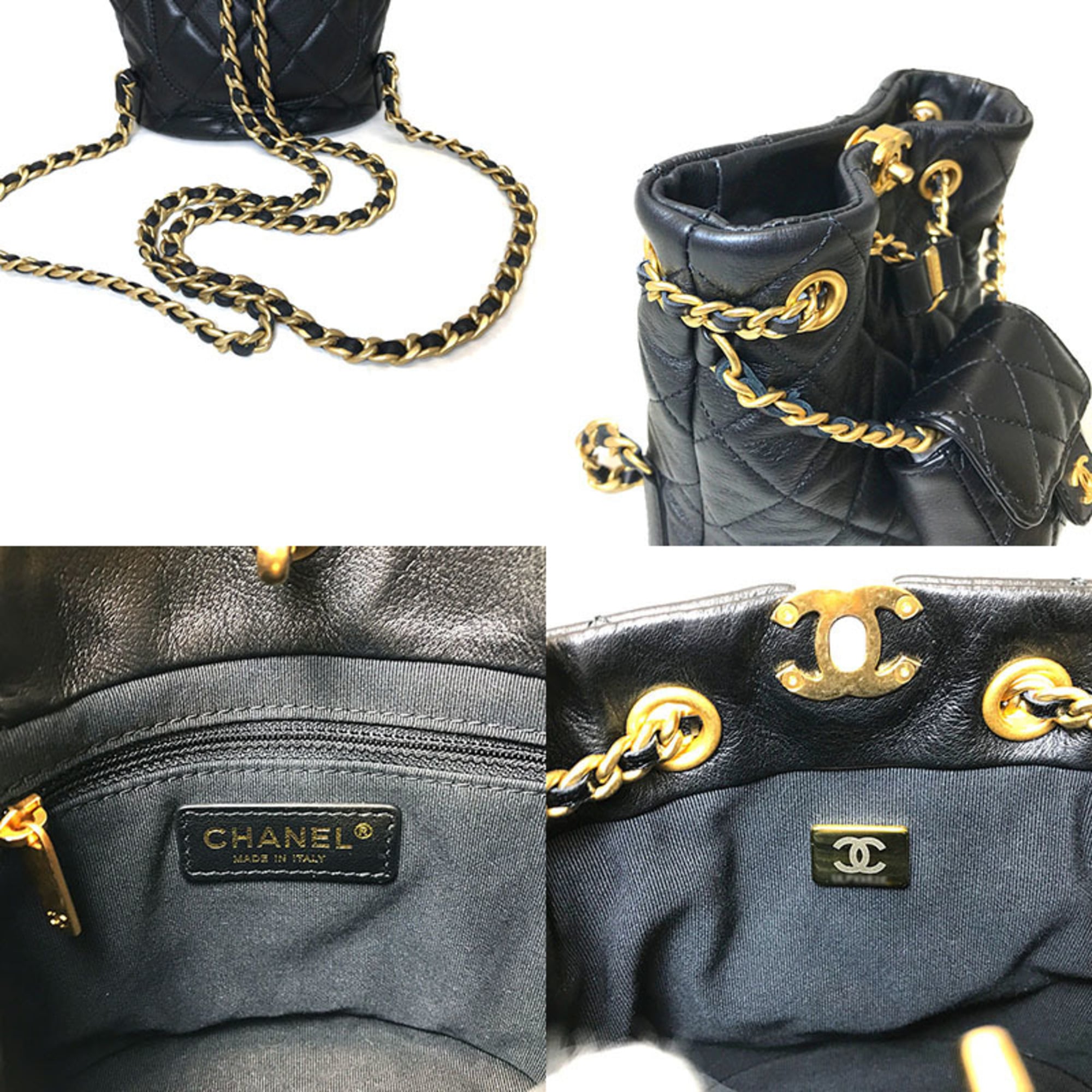 Chanel Black Leather Backpack (Pre-Owned)