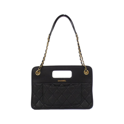 Chanel Black Leather Shoulder Bag (Pre-Owned)