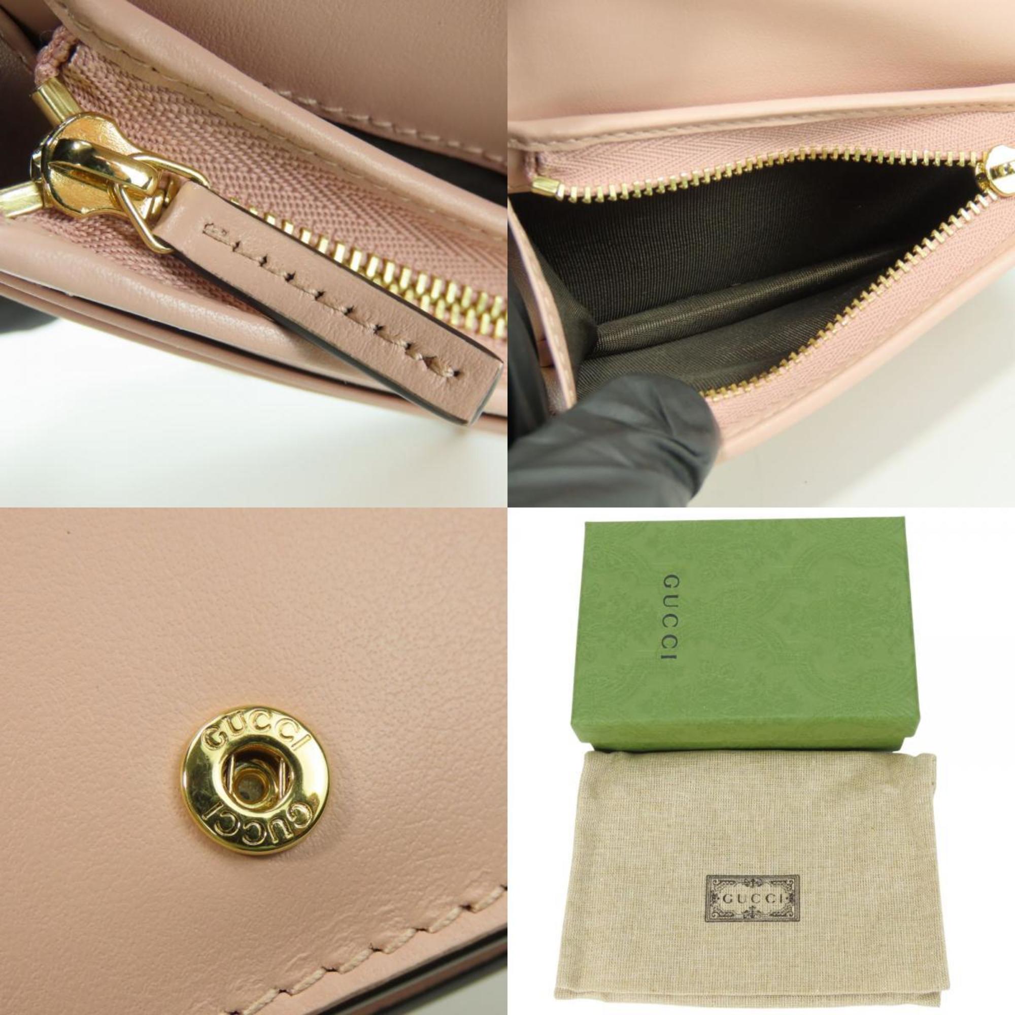Gucci Pink Leather Wallet (Bi-Fold) (Pre-Owned)