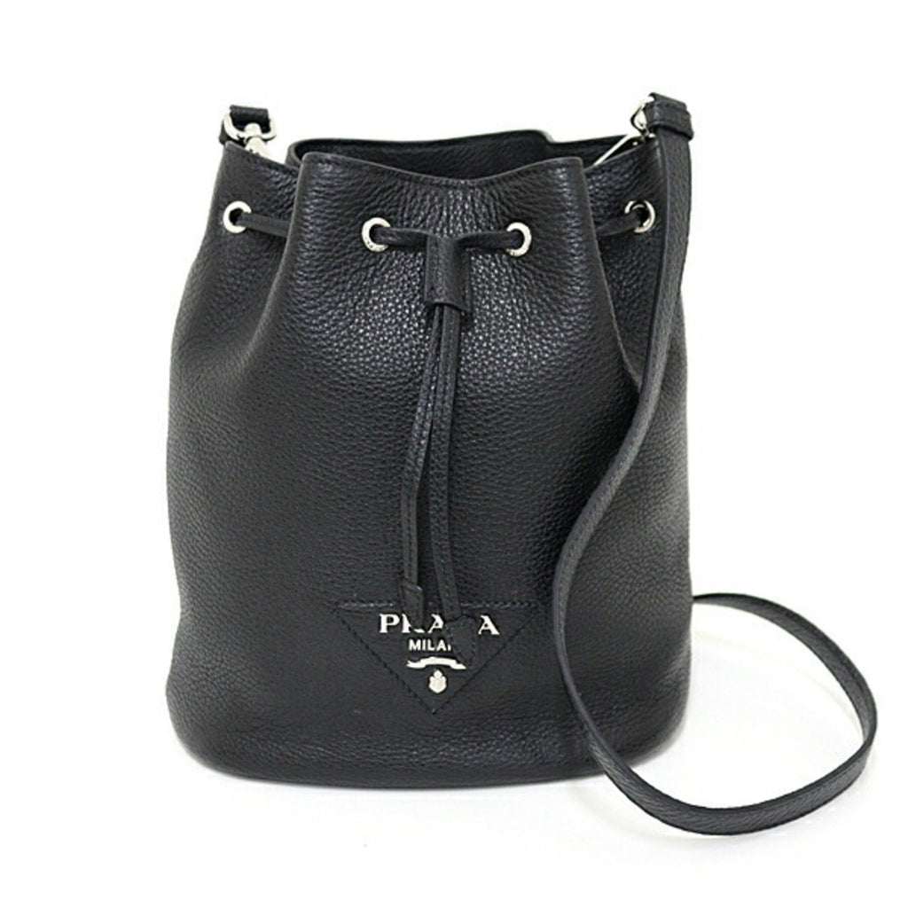 Prada Black Nero Leather Shoulder Bag (Pre-Owned)