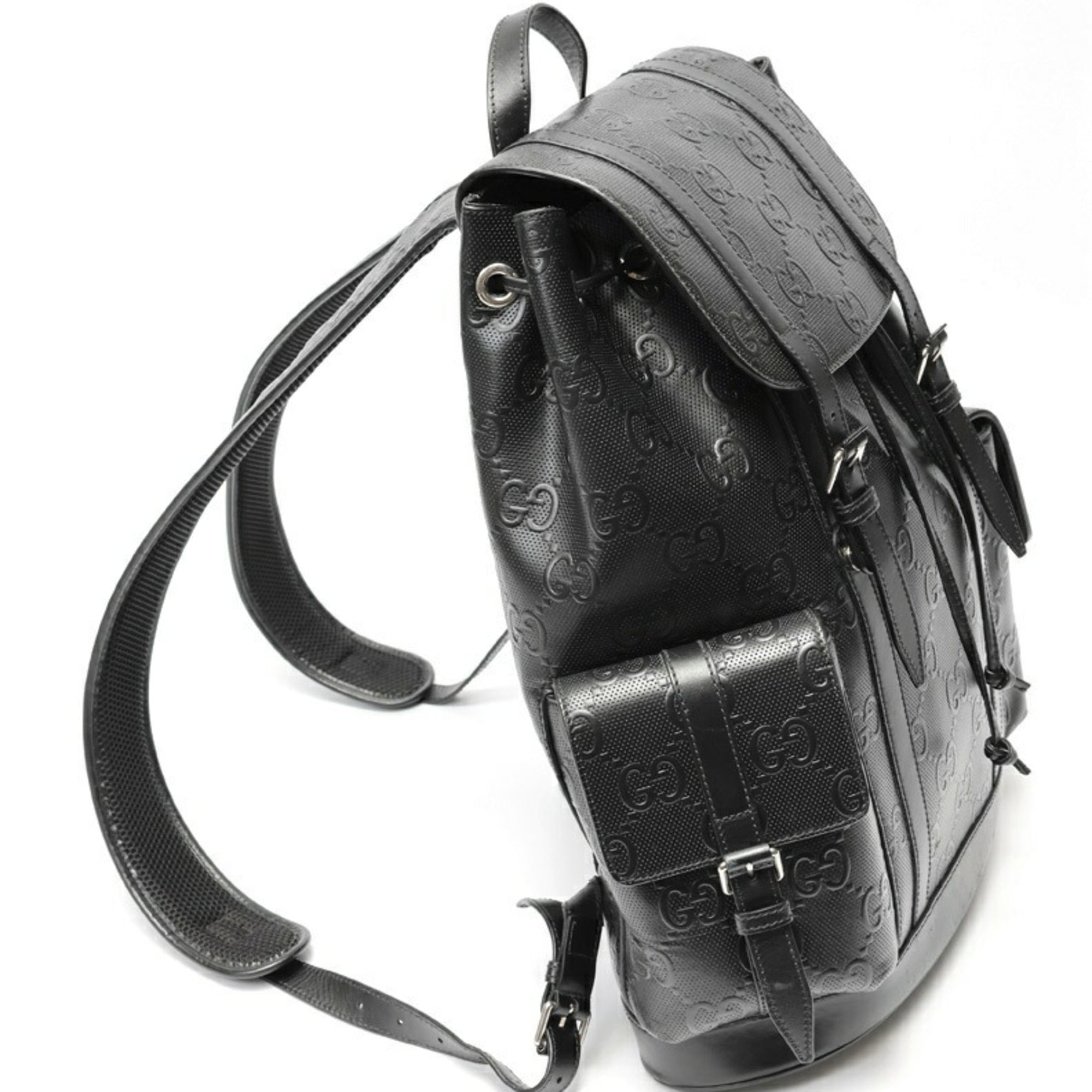 Gucci Black Leather Backpack (Pre-Owned)